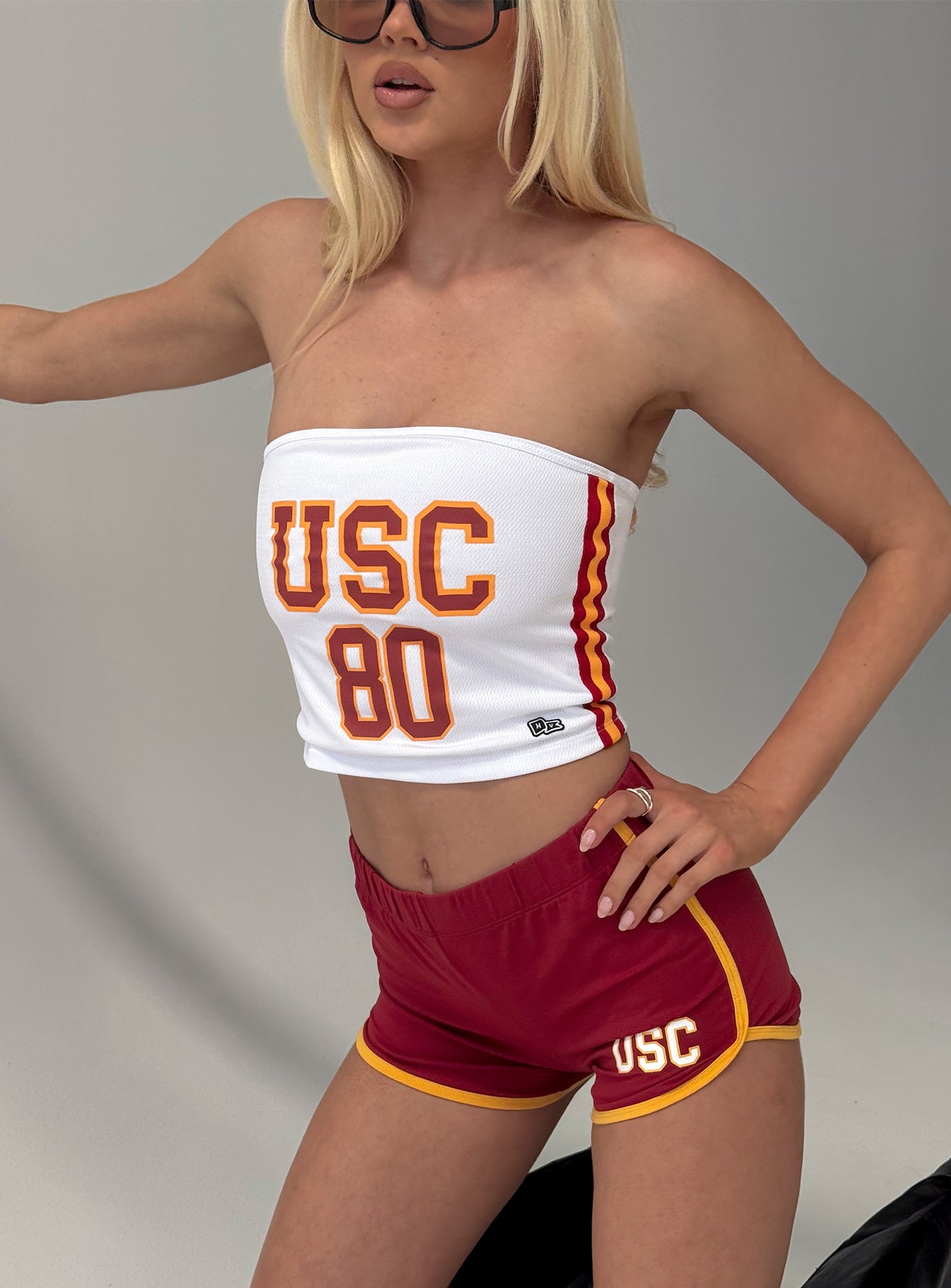 Usc Jersey Tube Top White