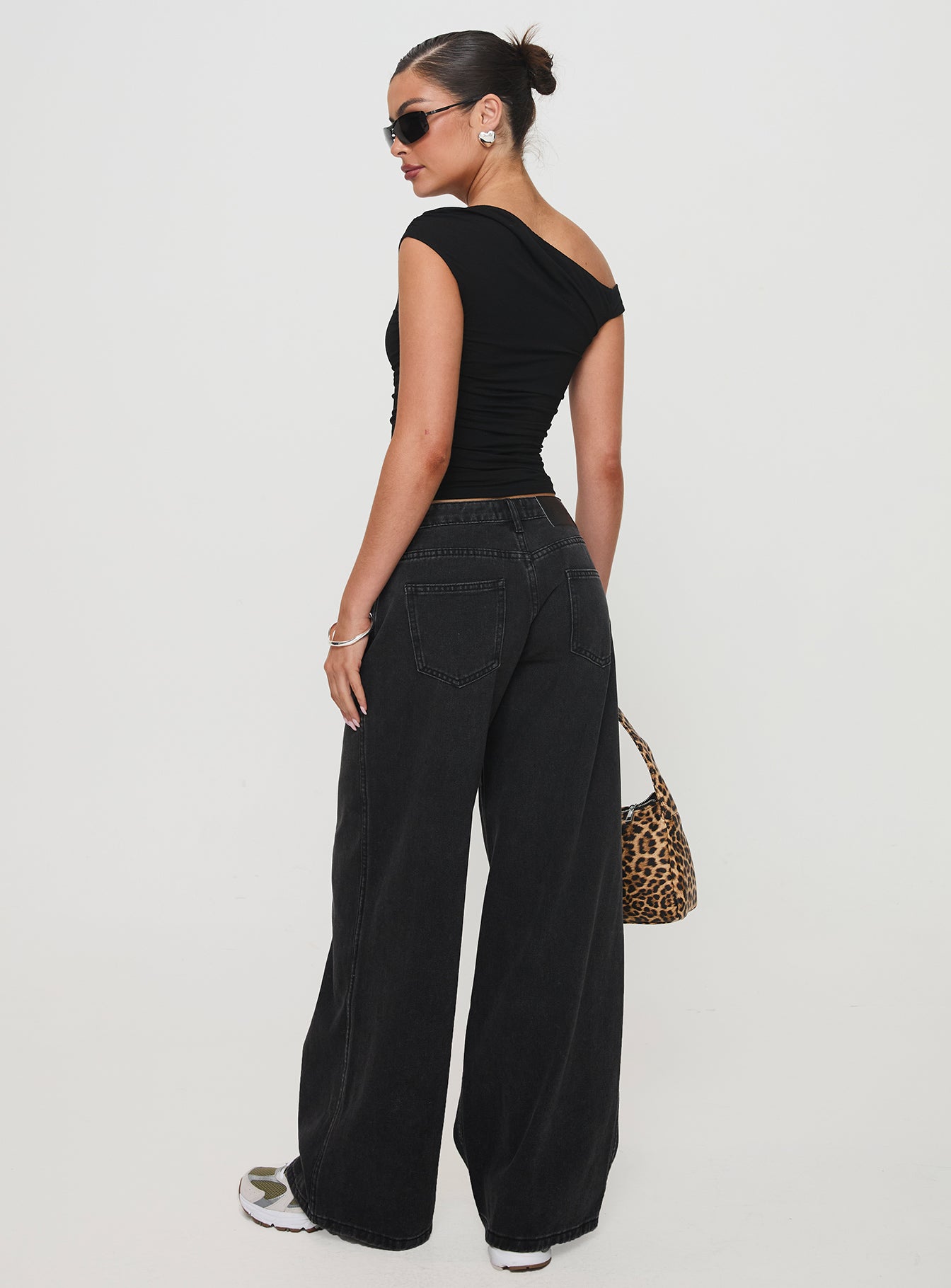 Ramos Low Rise Denim Jeans Washed Black - Image 4