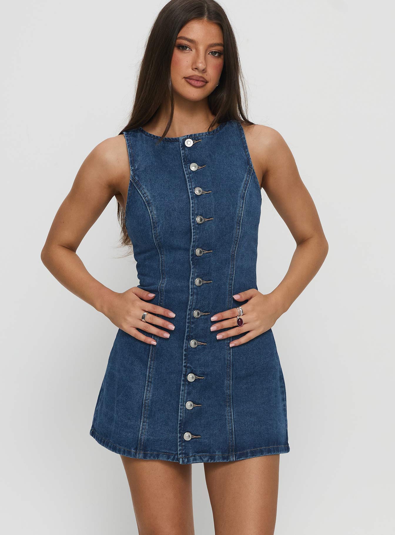 Alternative view of Yumiko Denim Romper Mid Wash