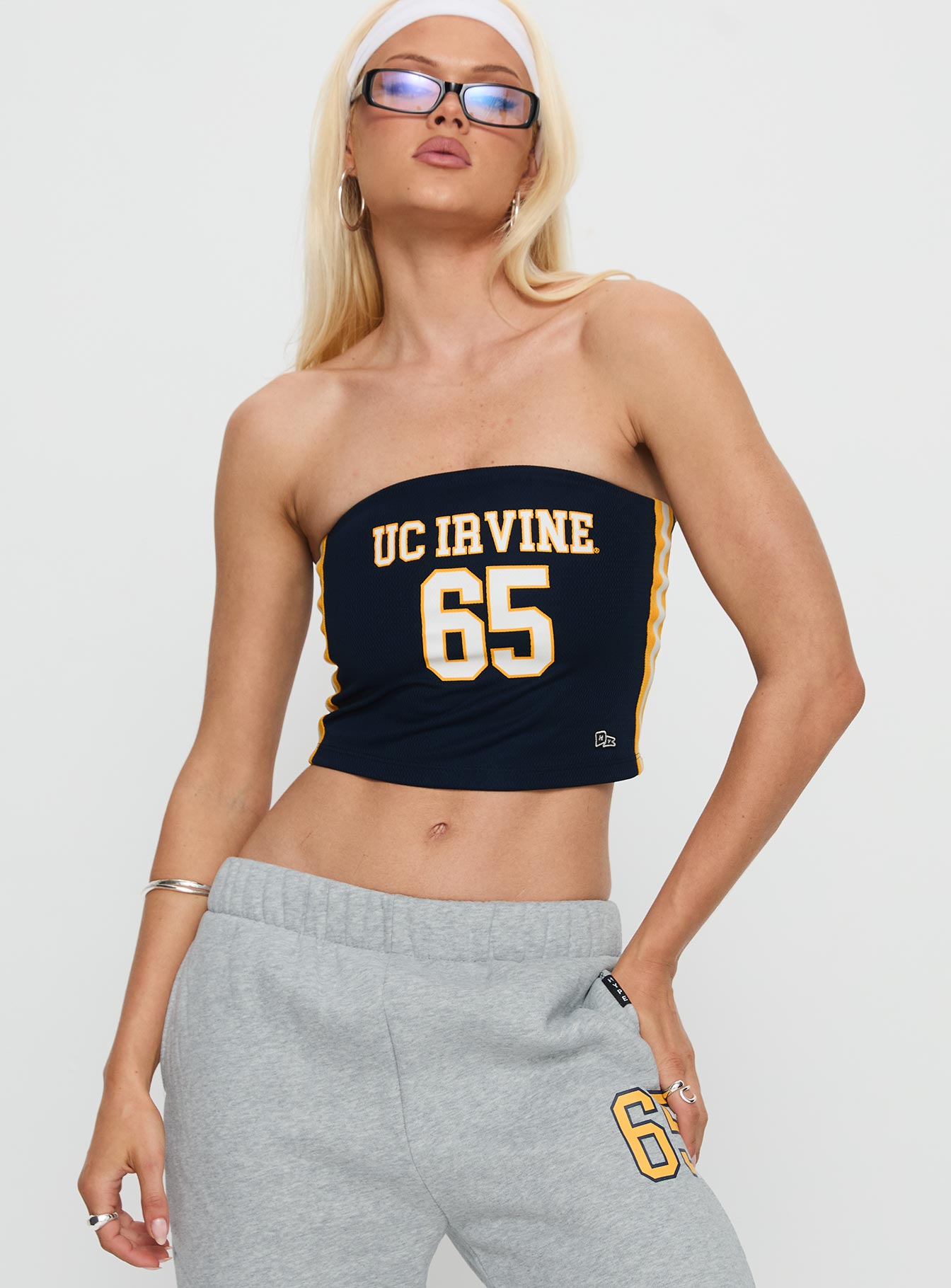 Alternative view of Uc Irvine Jersey Tube Top Blue
