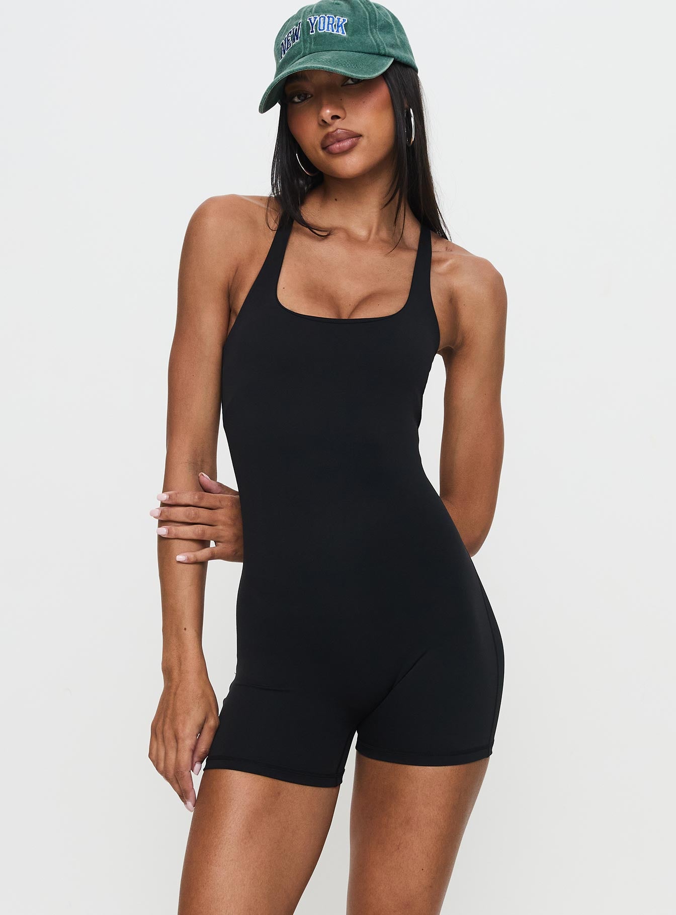 Alternative view of Run The Play Active Romper Black