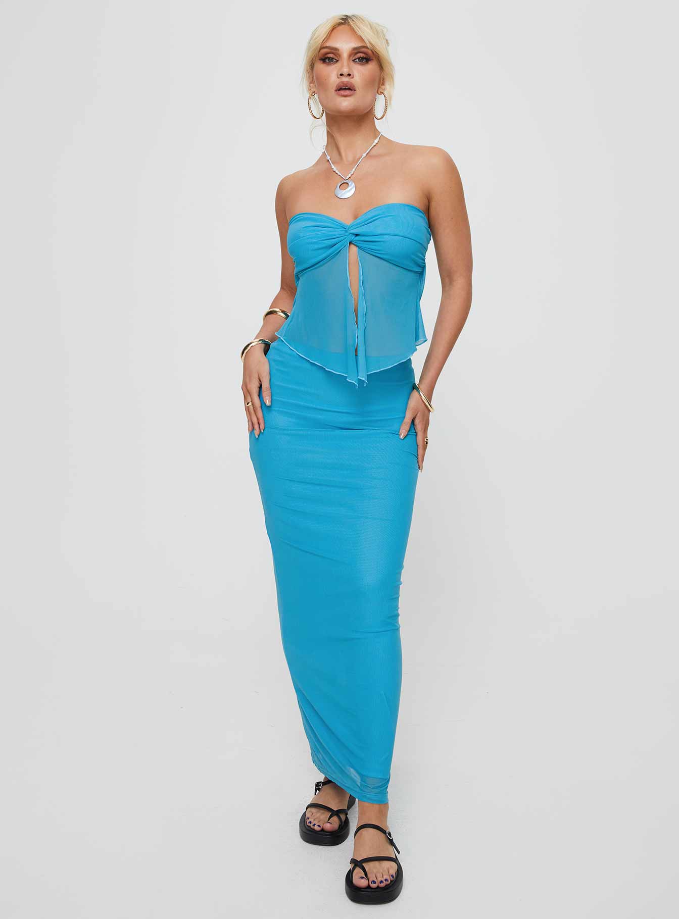 Alternative view of Saracho Set Blue