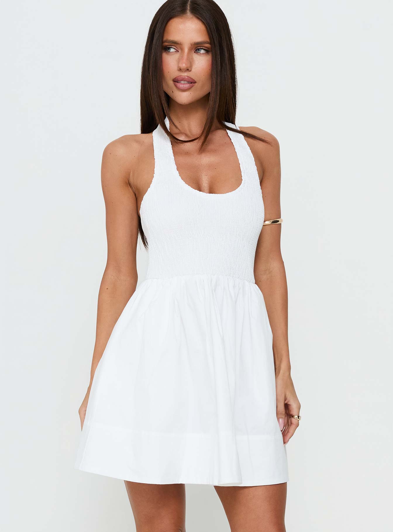Alternative view of These Words Halter Mini Dress White