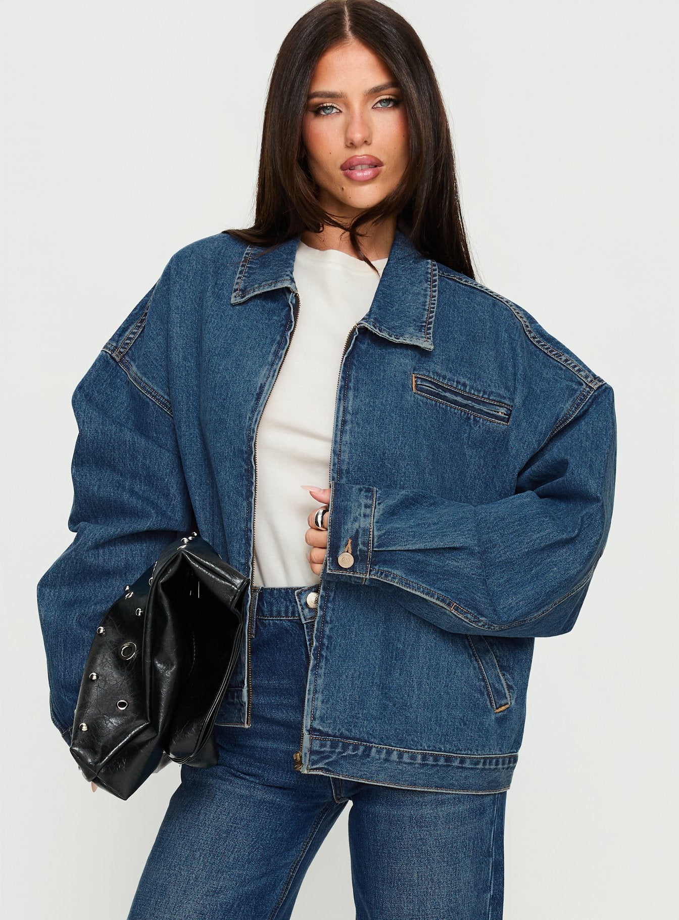 Alternative view of Riina Bomber Jacket Denim
