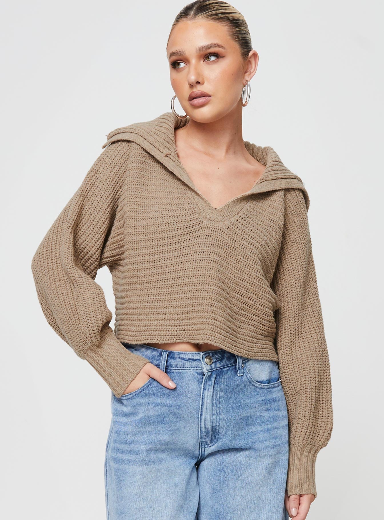 Alternative view of Wester Ribbed Sweater Mocha