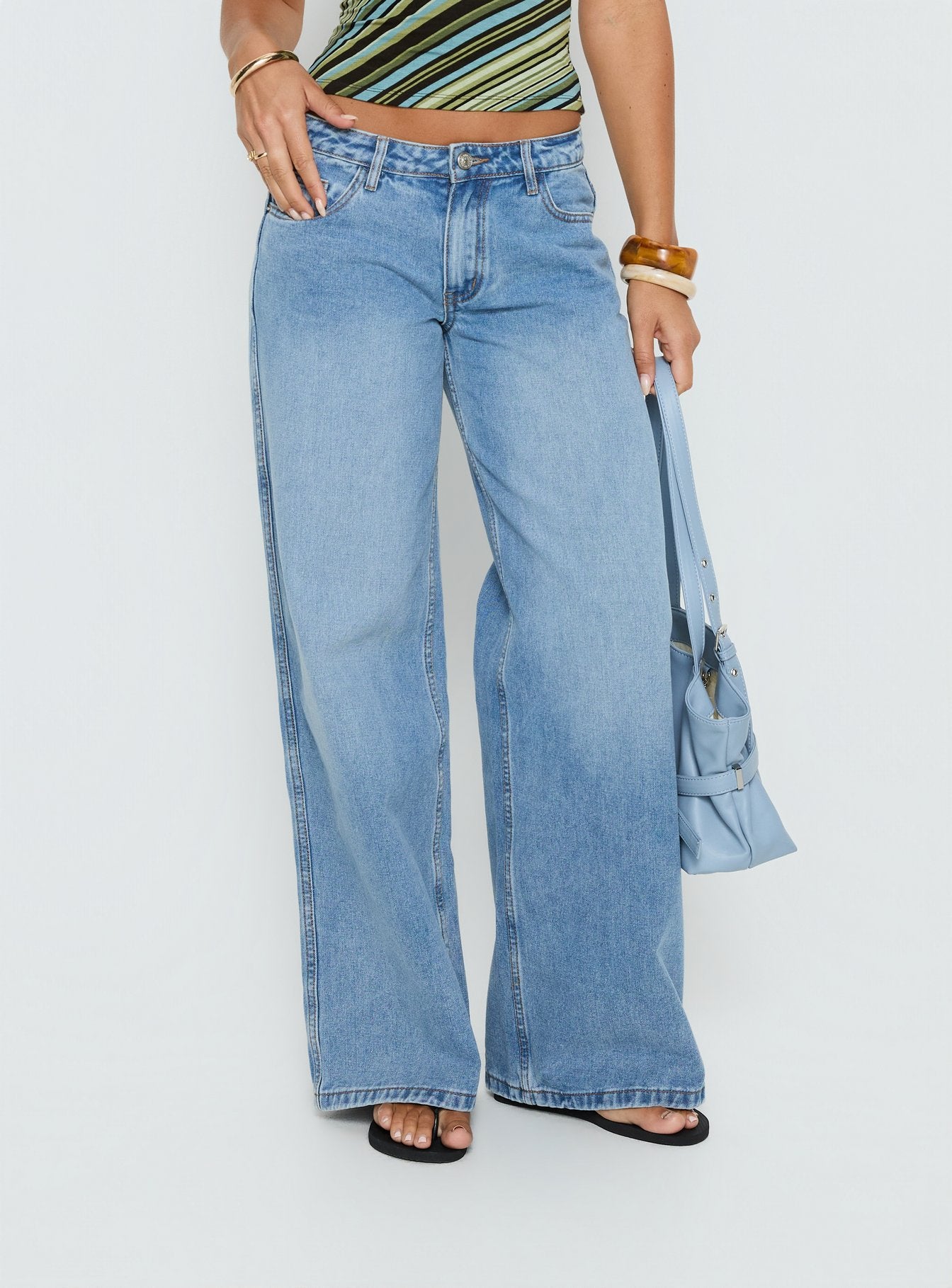 Alternative view of Ramos Low Rise Denim Jeans Bright Blue Wash