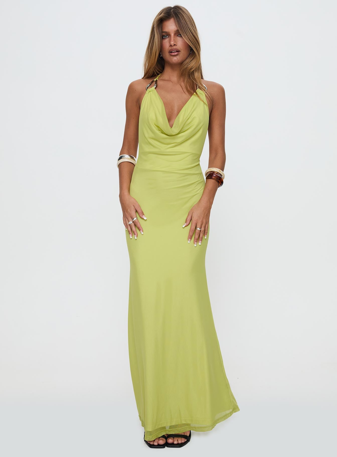 Alternative view of Rhaenyra Halter Maxi Dress Green
