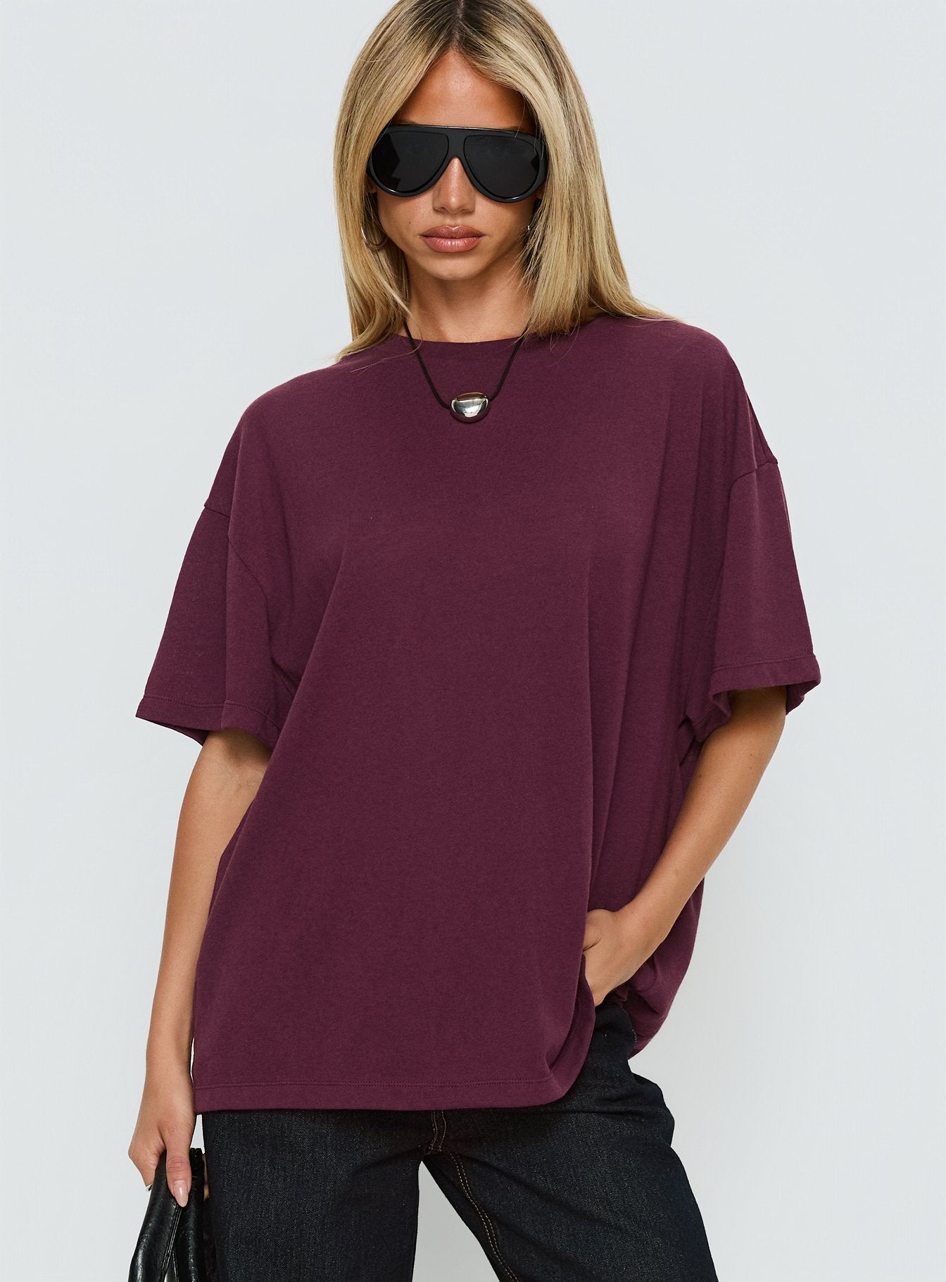 Alternative view of Zaydee Oversized Tee Cherry