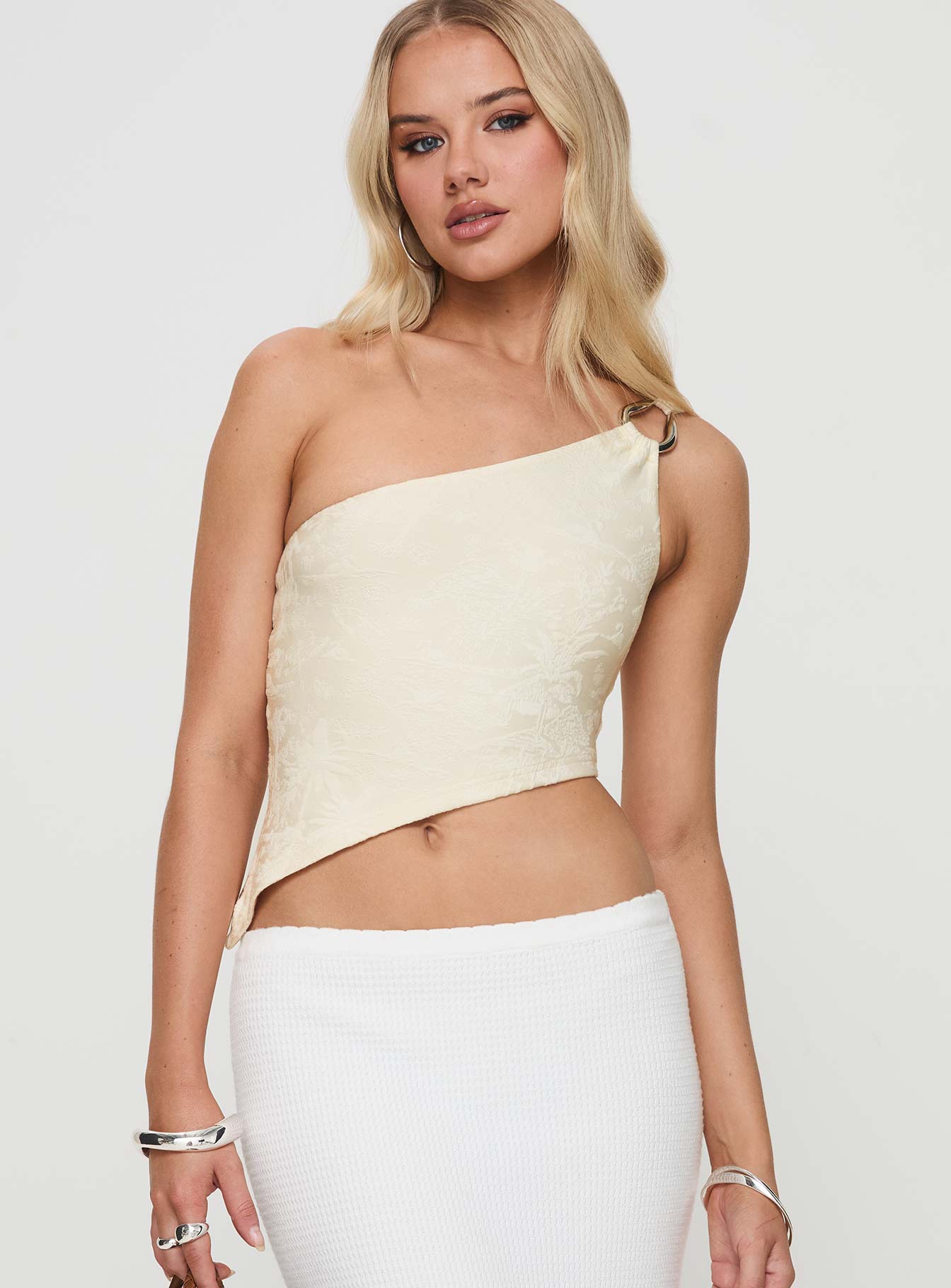 Alternative view of Toomba One Shoulder Top Ivory