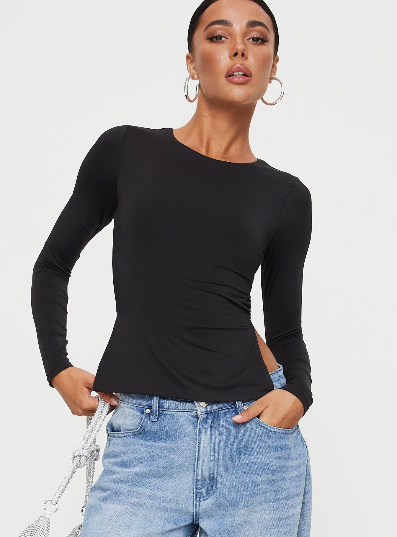 Alternative view of Uzo Long Sleeve Top Black