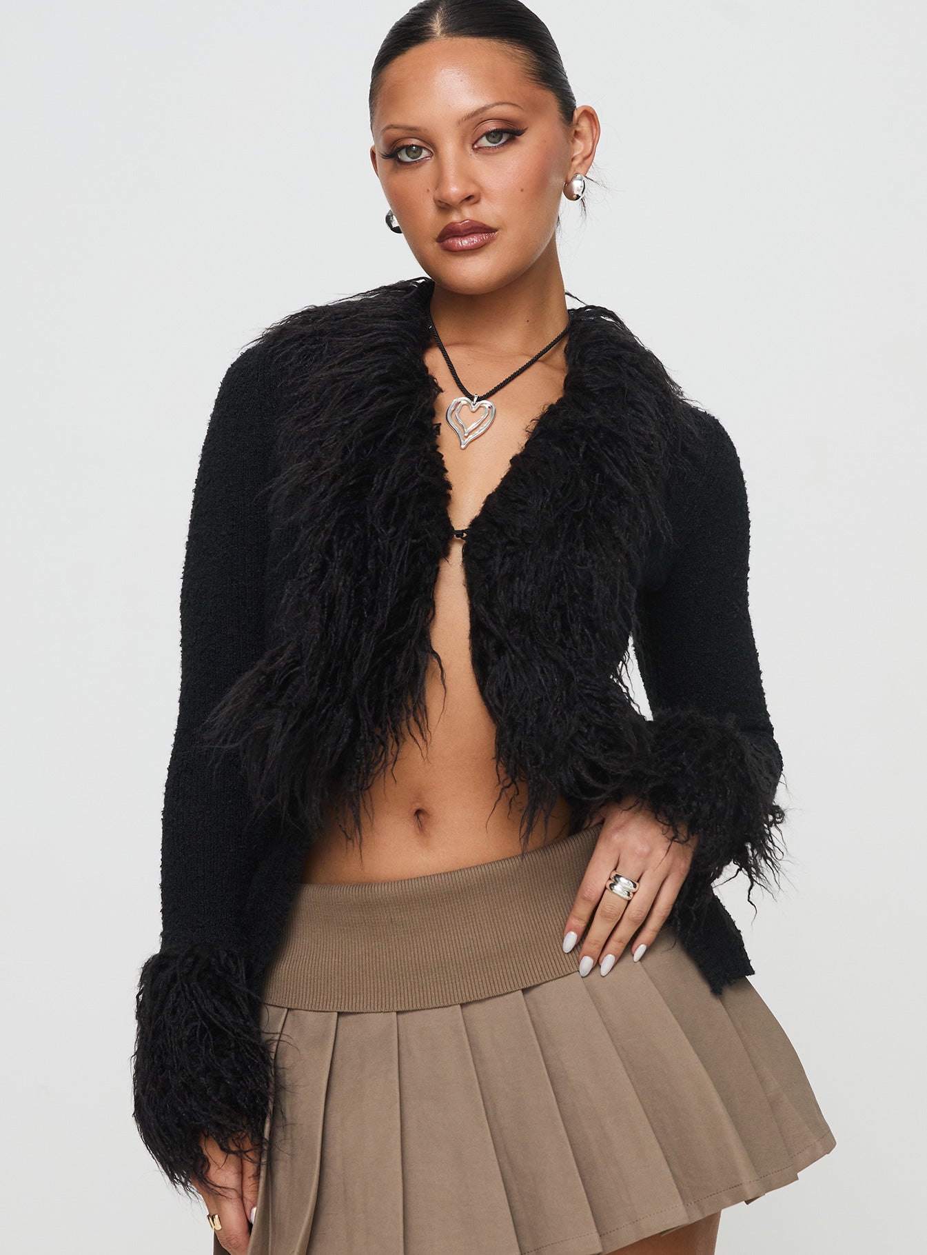 Alternative view of Sistine Cardigan Black