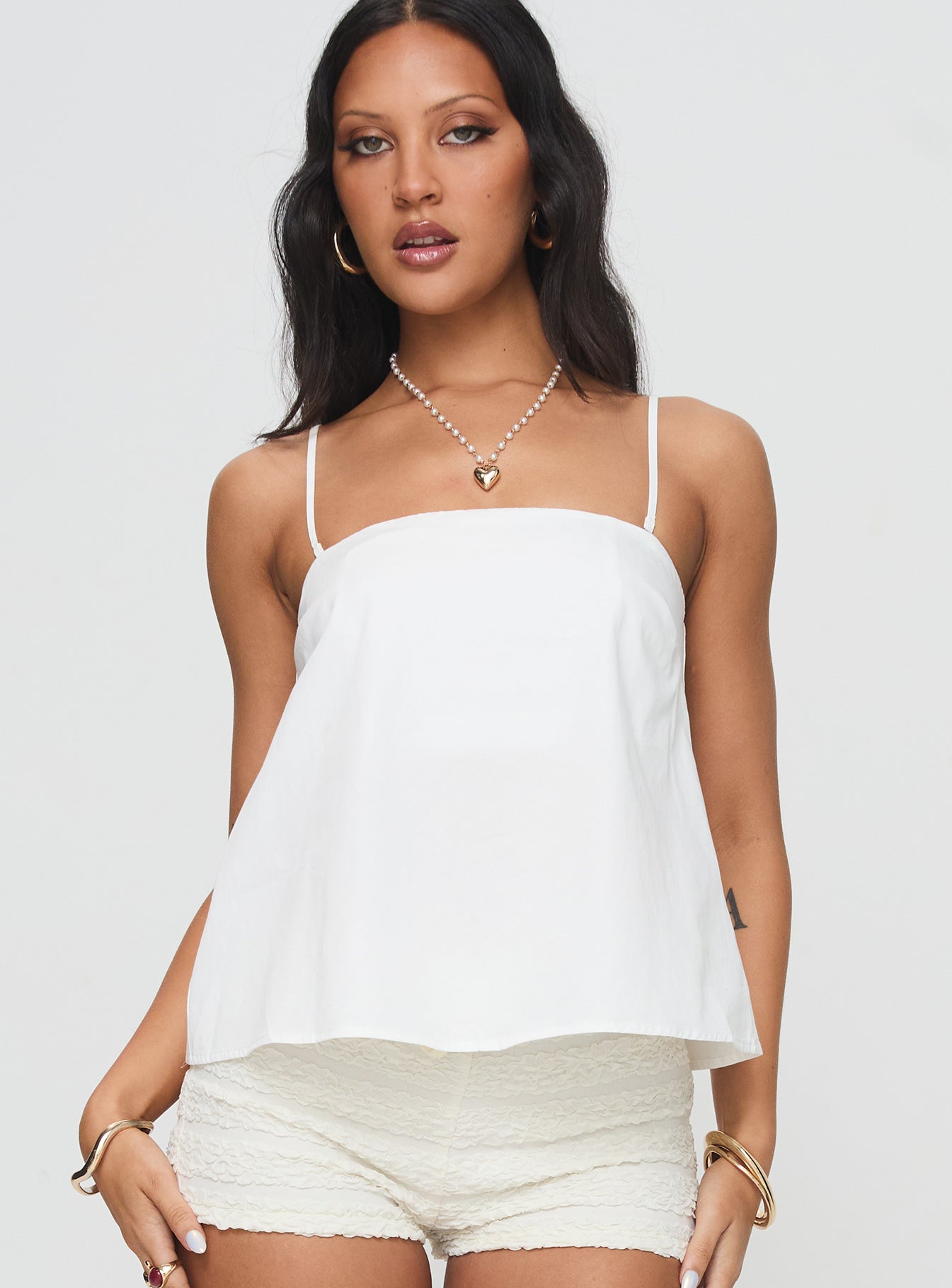 Trapeze Strapless Top White - Image 2