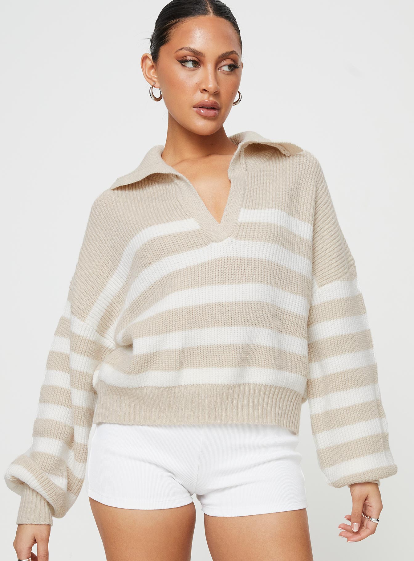 Alternative view of Williamson Stripe Sweater Beige