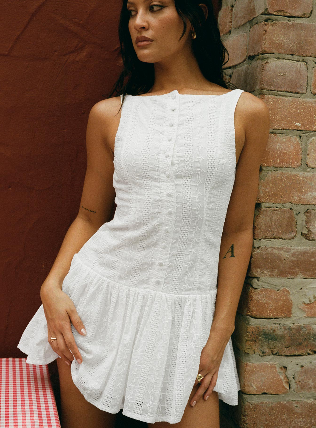 Alternative view of Sweeter Places Embroidered Mini Dress White