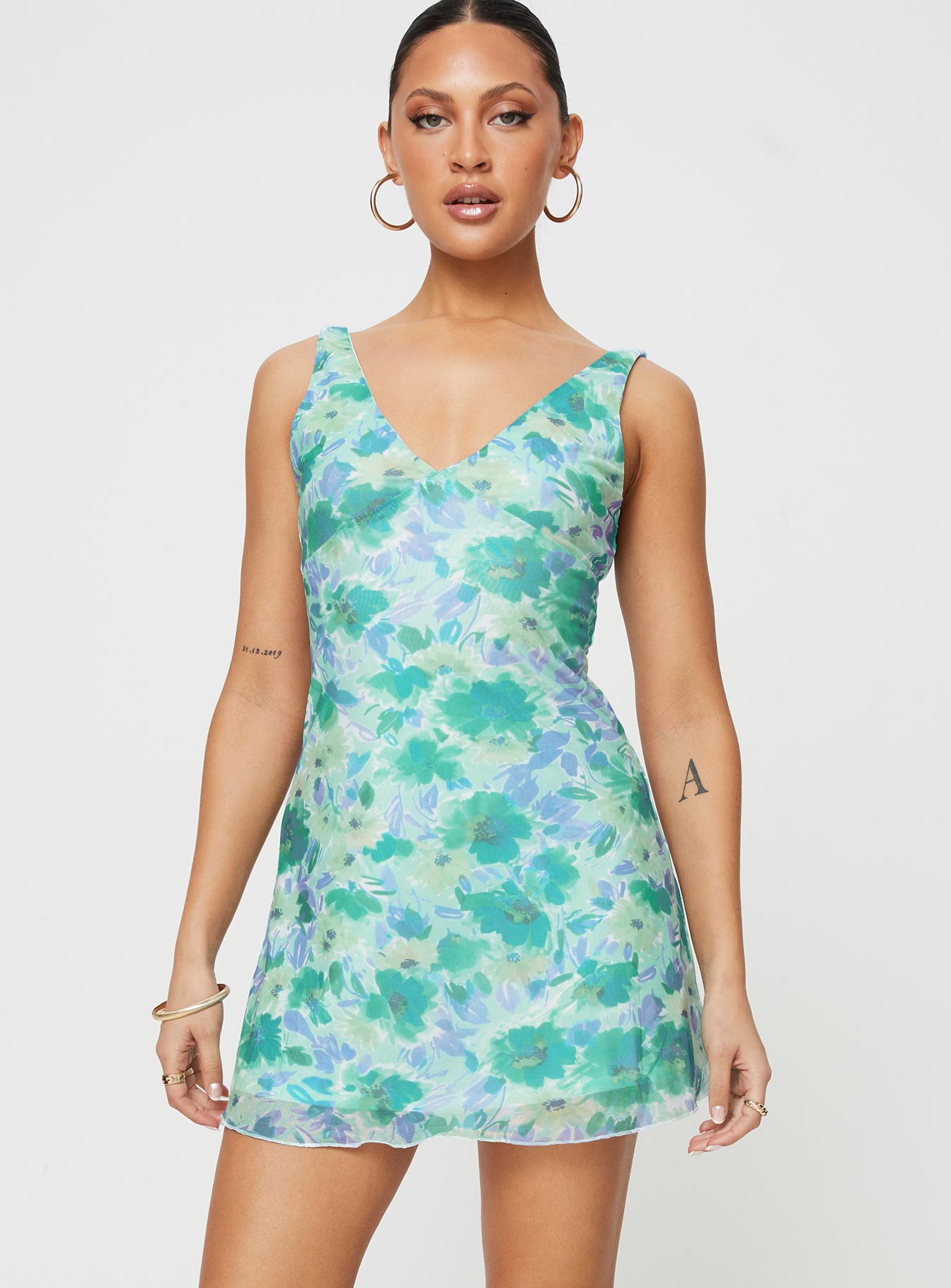 Alternative view of Zuba Mini Dress Green Floral