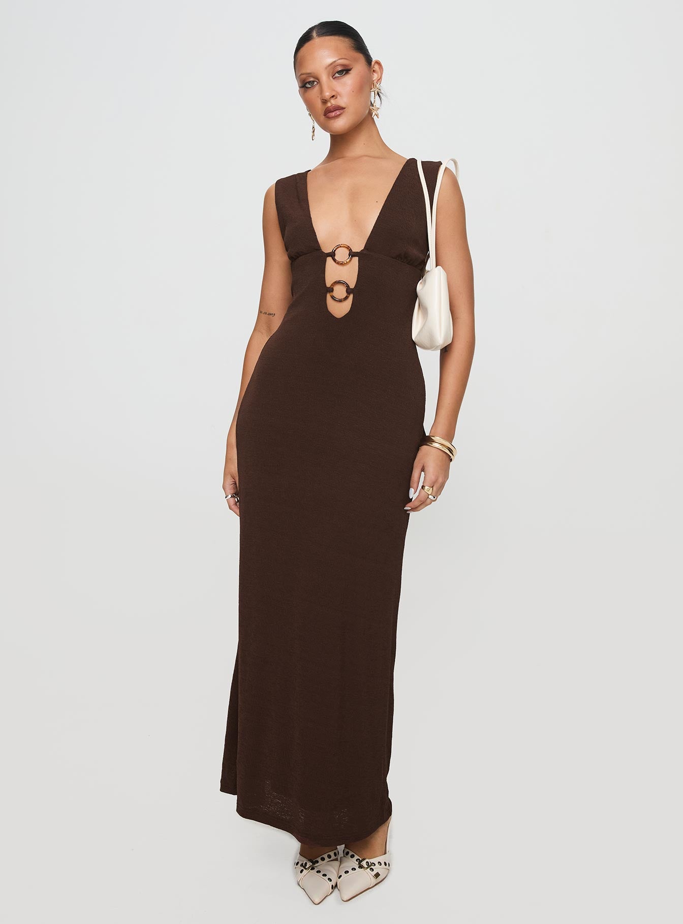 Alternative view of Steward Maxi Dress Chocolate Petite
