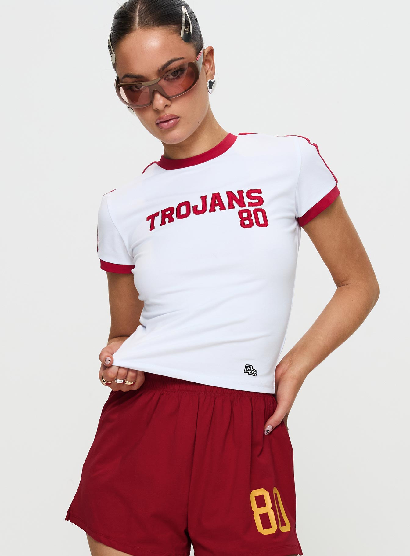 Usc Goalie Baby Tee White - Image 2