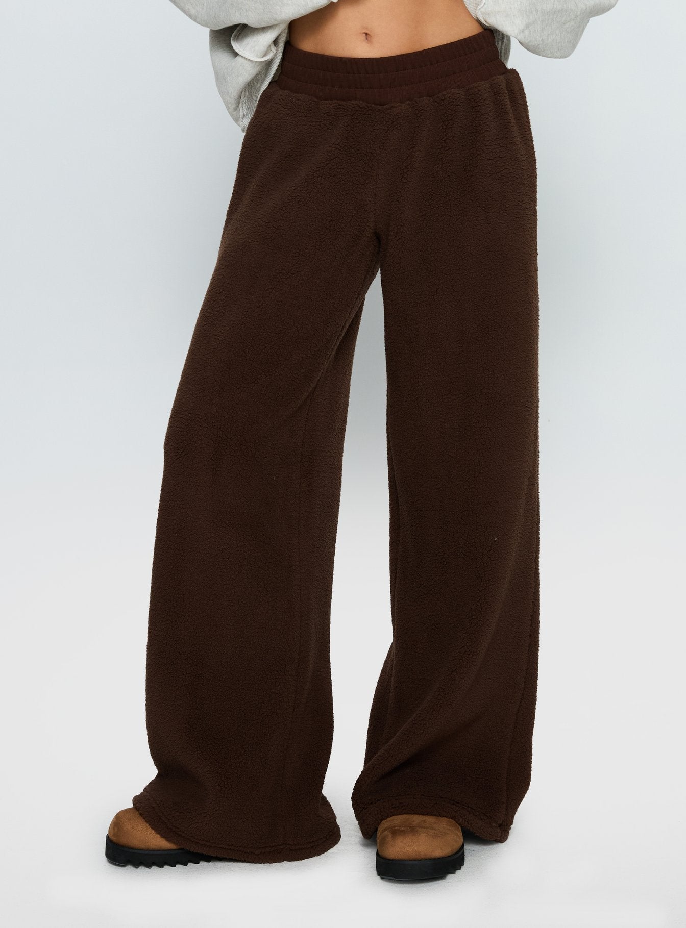Alternative view of Siberia Fleece Track Pant Chocolate Brown