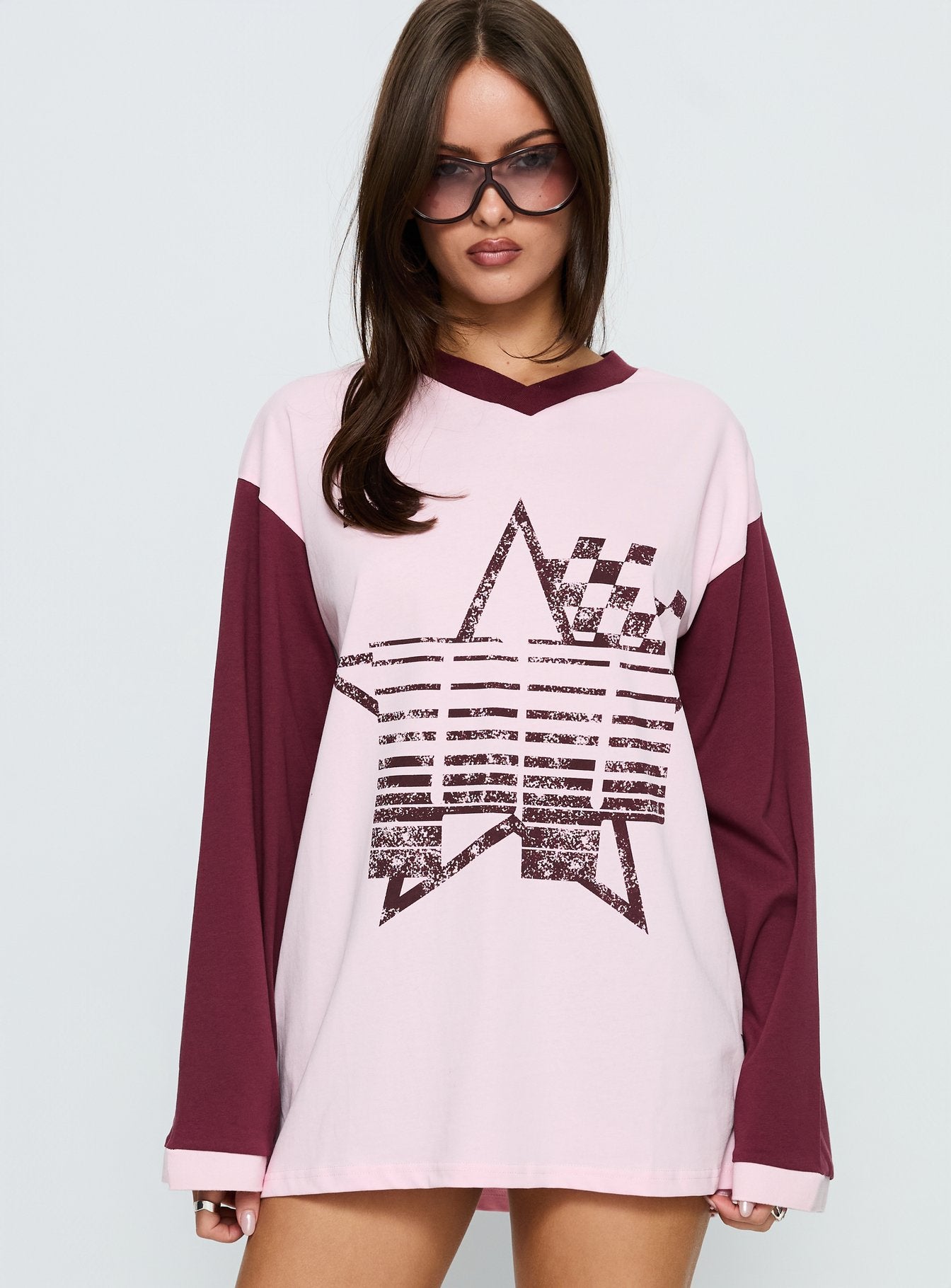 Alternative view of Starletta Long Sleeve Moto Top Pink