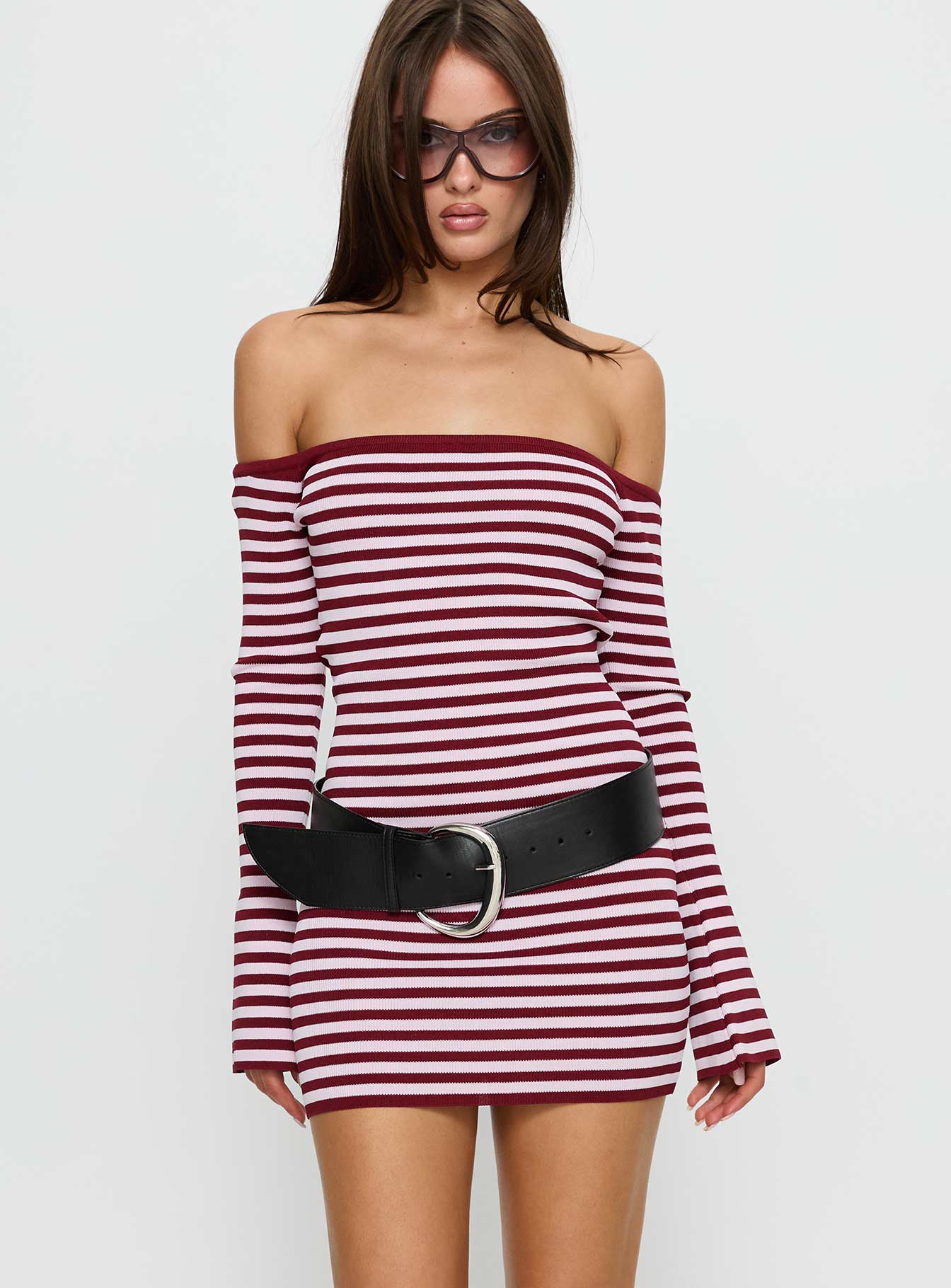 Alternative view of You Wish Long Sleeve Knit Mini Dress Multi