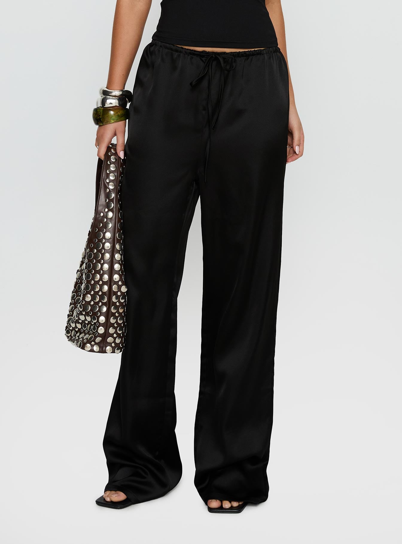 Alternative view of Soulstar Satin Pants Black