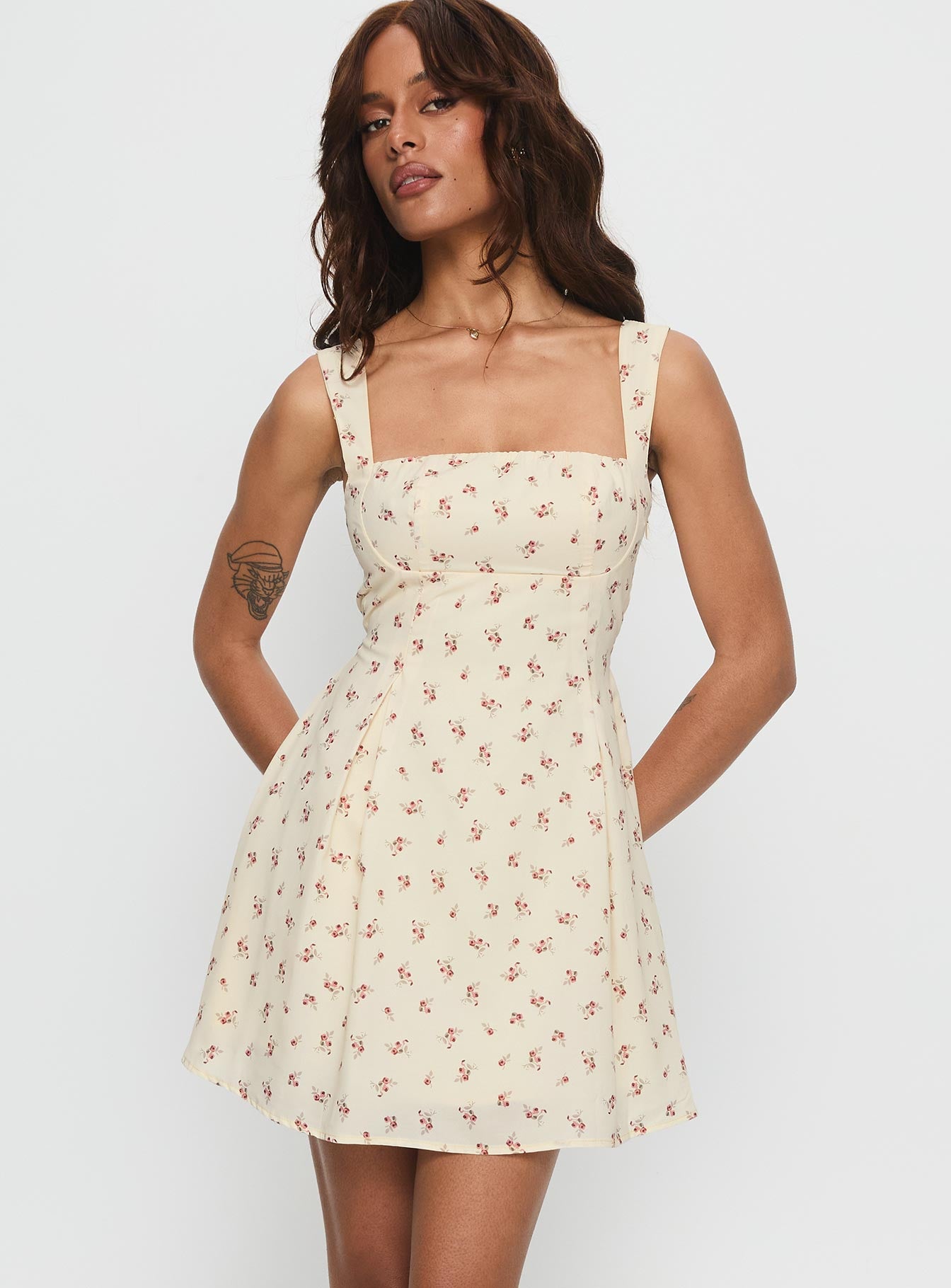 Alternative view of Xanthus Mini Dress Yellow Floral