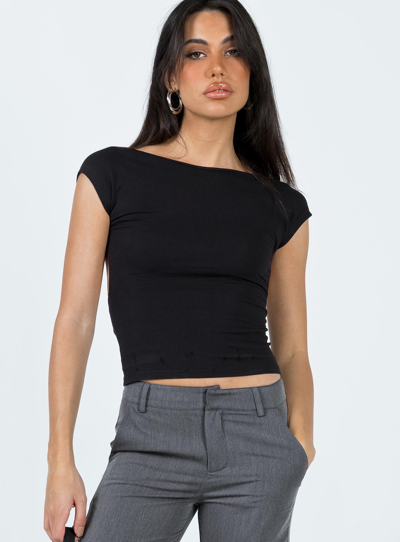 Alternative view of Rosalinda Top Black