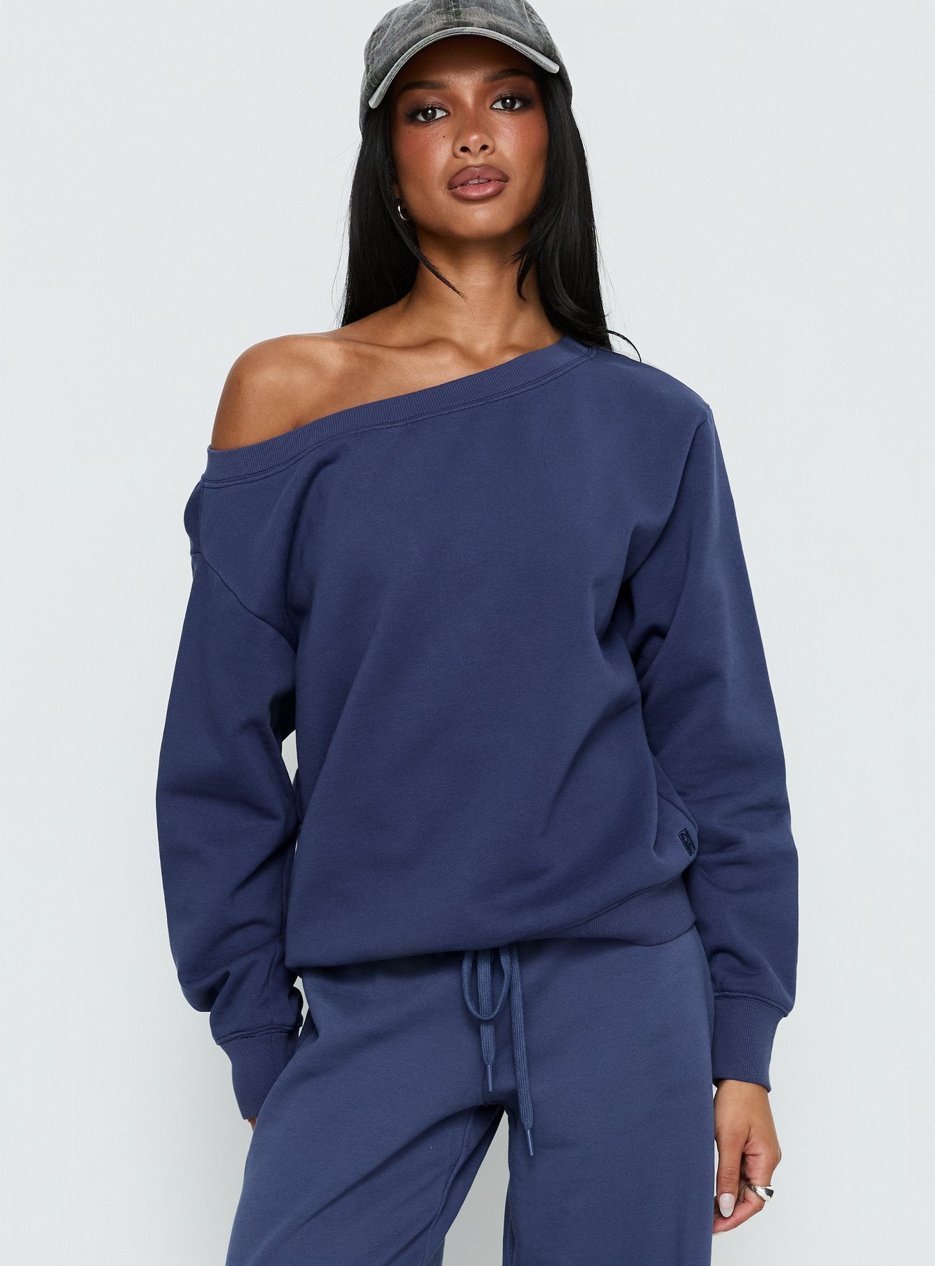 Alternative view of Wellness Off The Shoulder Jumper Navy