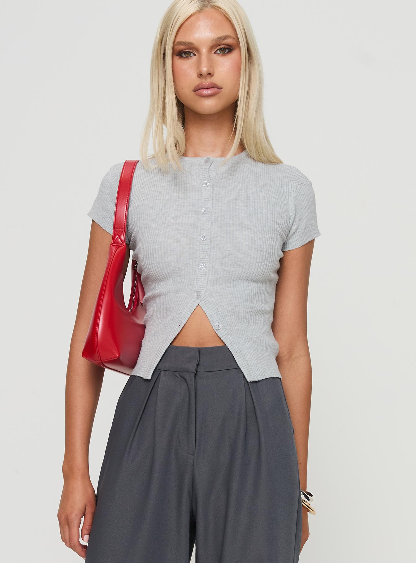 Alternative view of Suzu Knit Top Grey