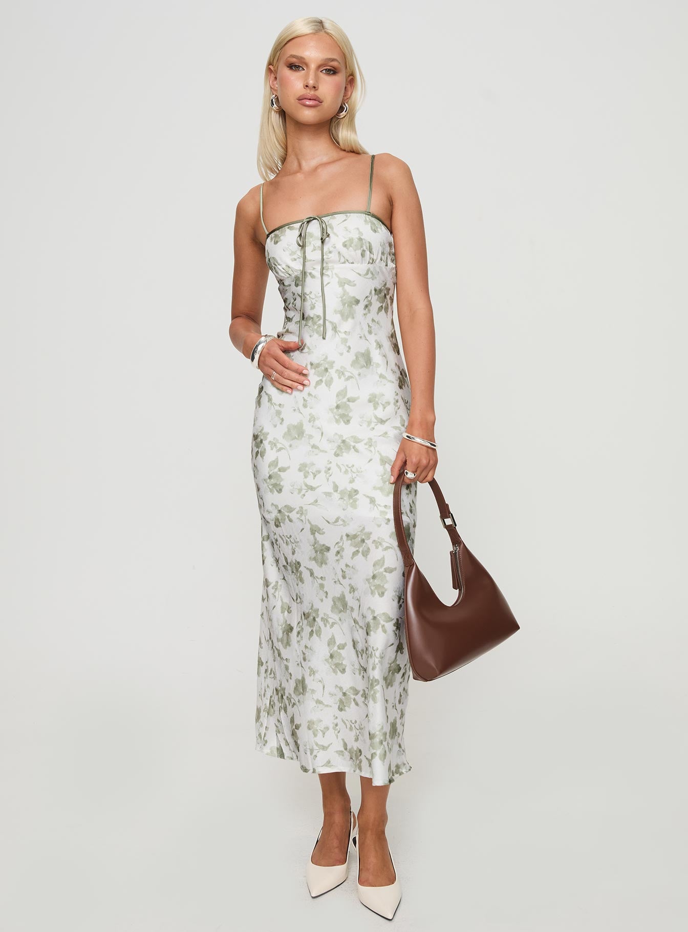 Alternative view of Vasiliki Maxi Dress White / Green Floral