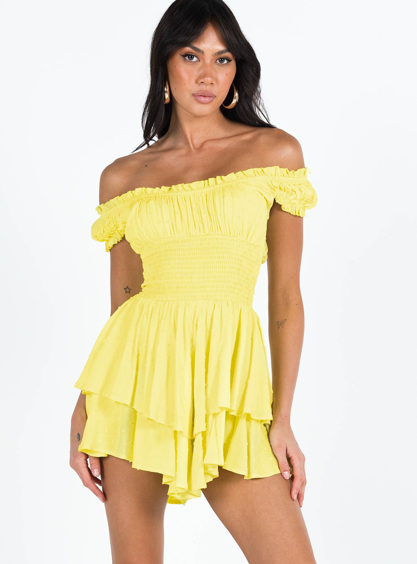 Alternative view of The Love Galore Romper Yellow