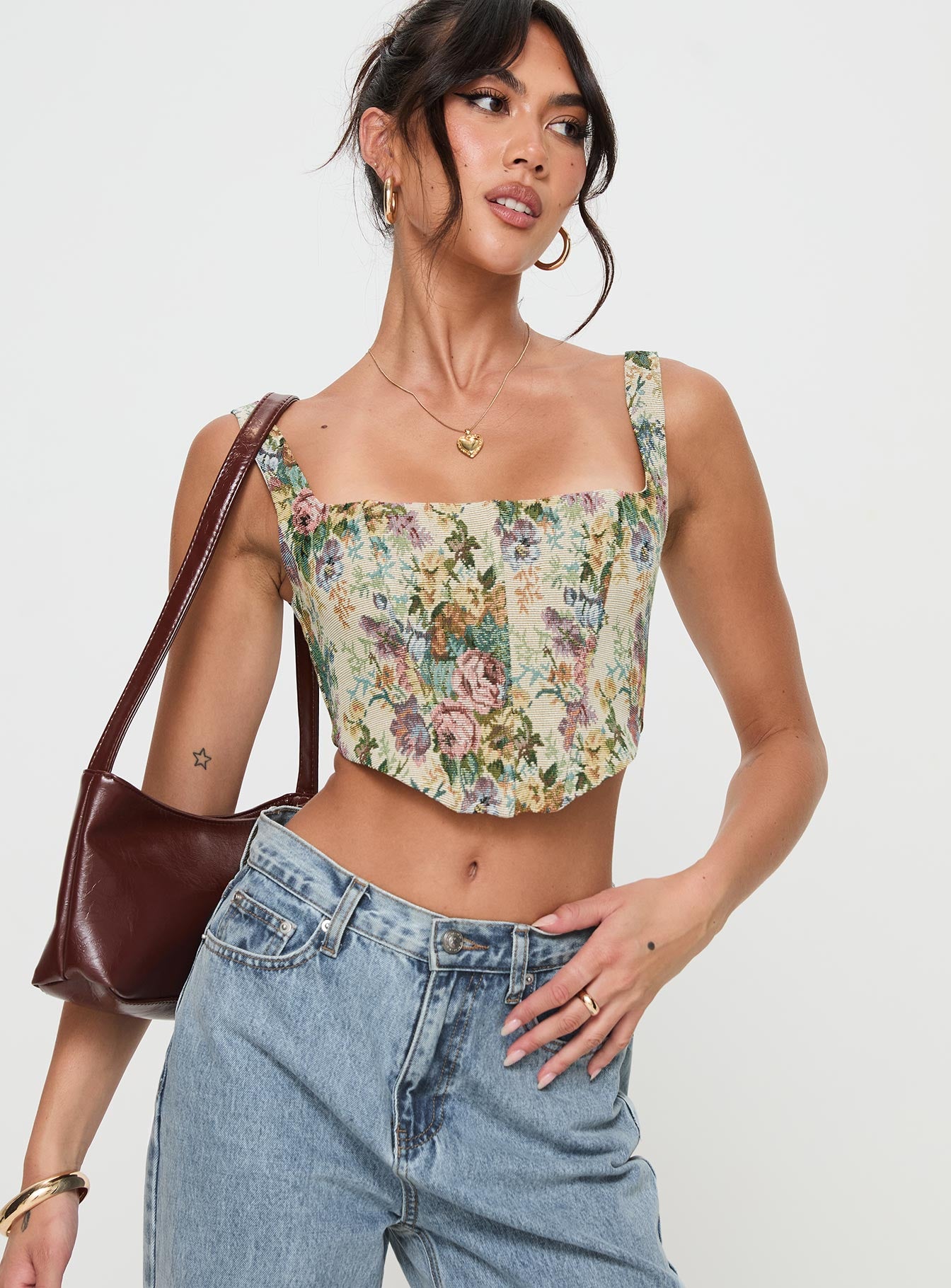 Alternative view of Tender Heart Corset Top Multi