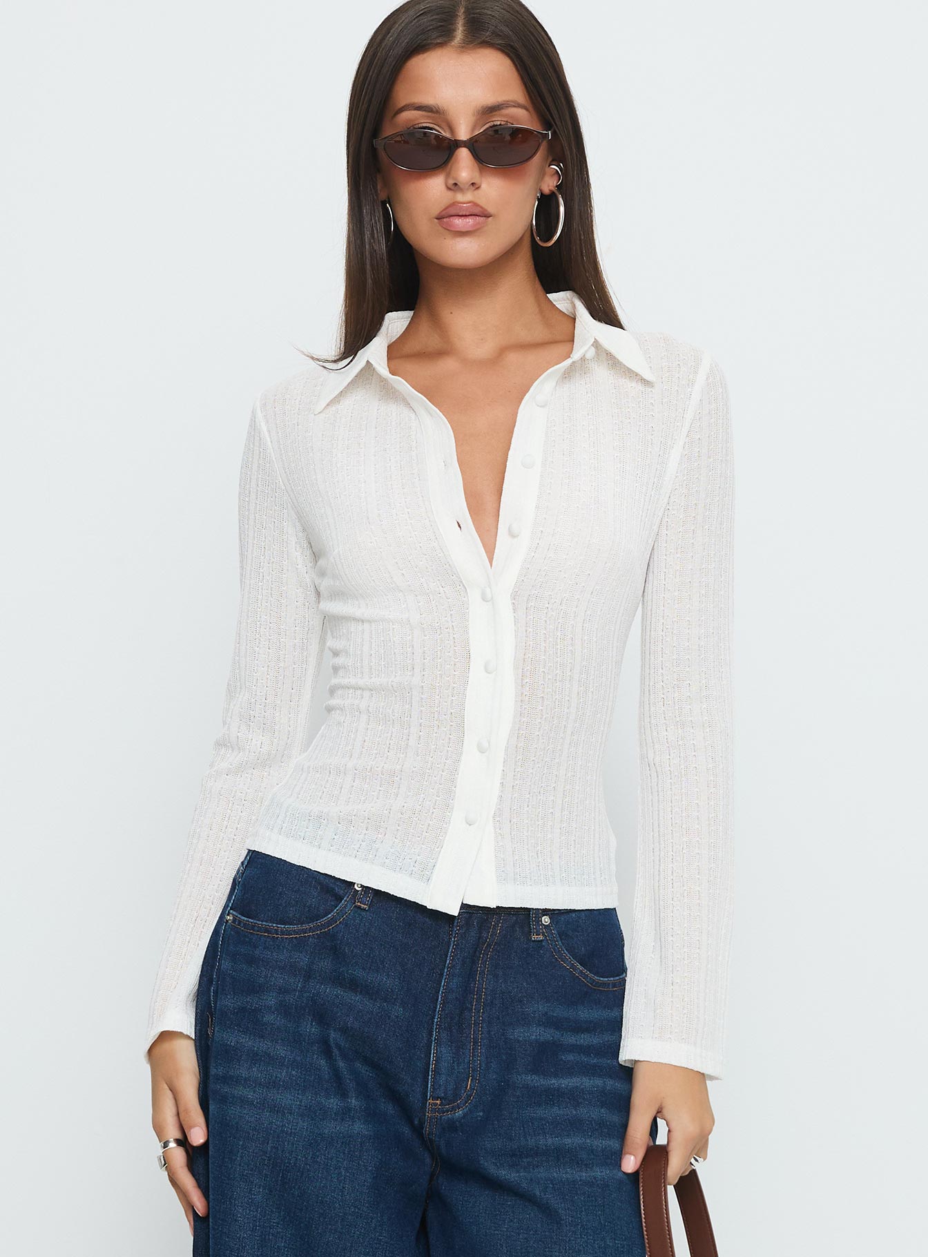 Alternative view of When You Sleep Long Sleeve Top White