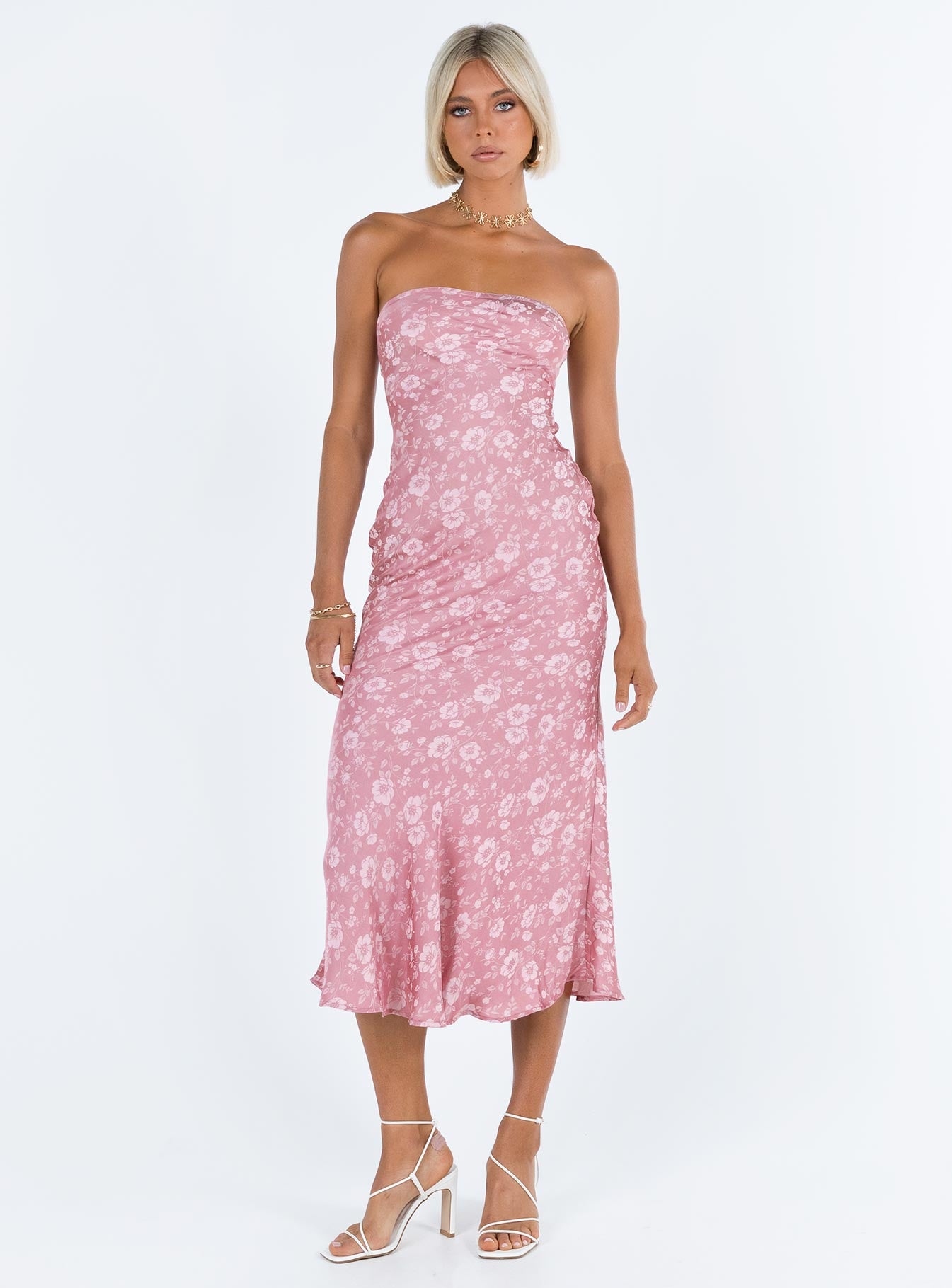Alternative view of Salvin Strapless Maxi Dress Pink