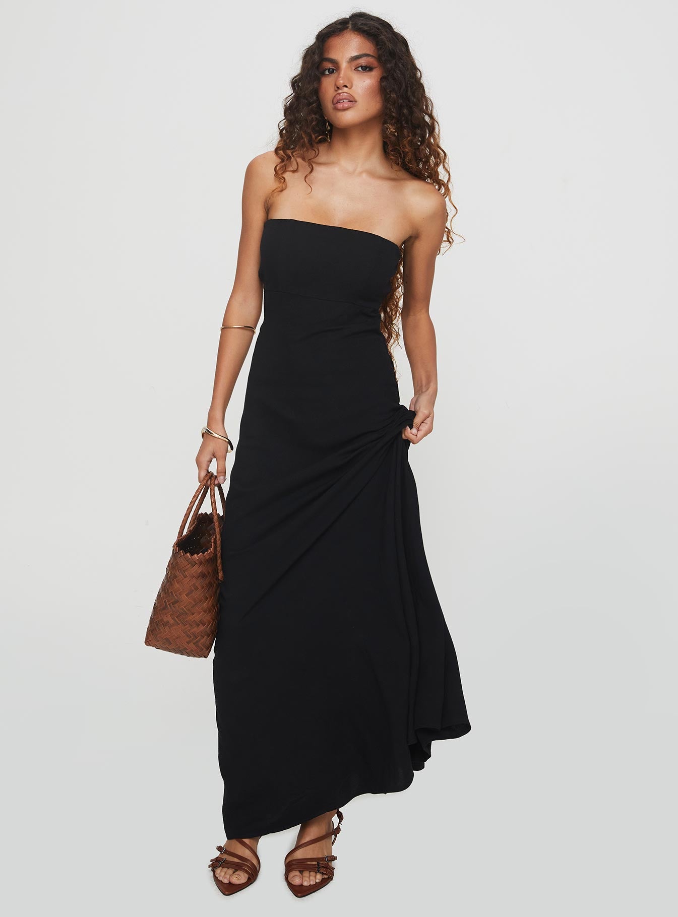 Alternative view of Yahir Strapless Maxi Dress Black