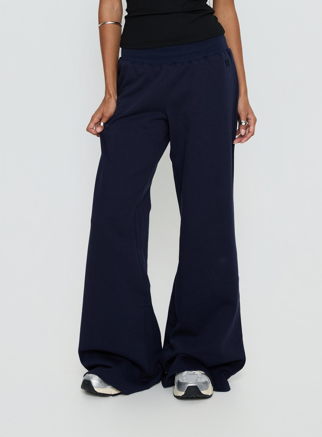 Alternative view of Summits Flared Track Pants Navy