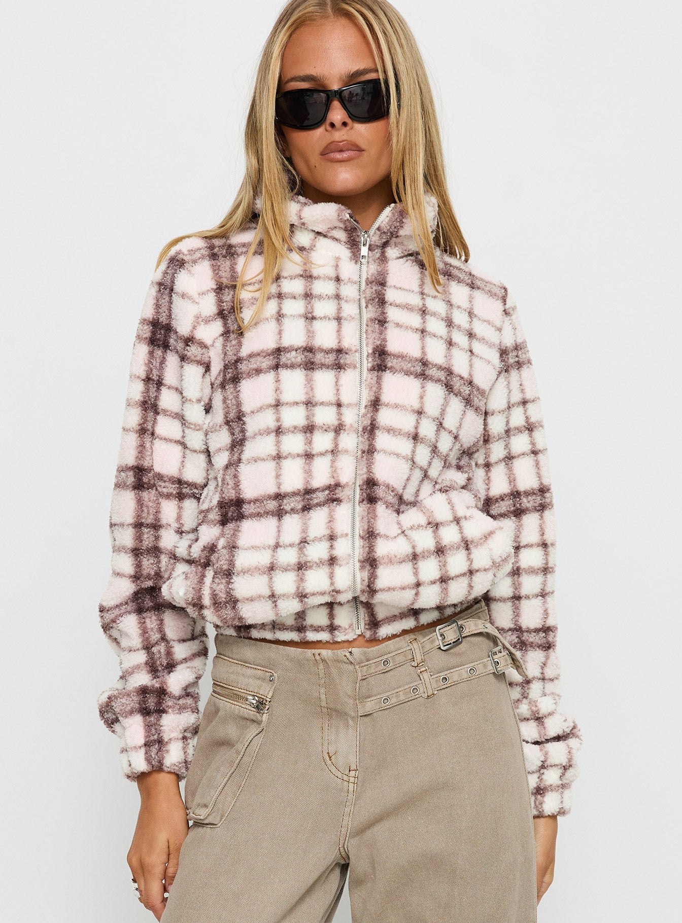 Alternative view of Vannessa Collared Jacket Pink Check
