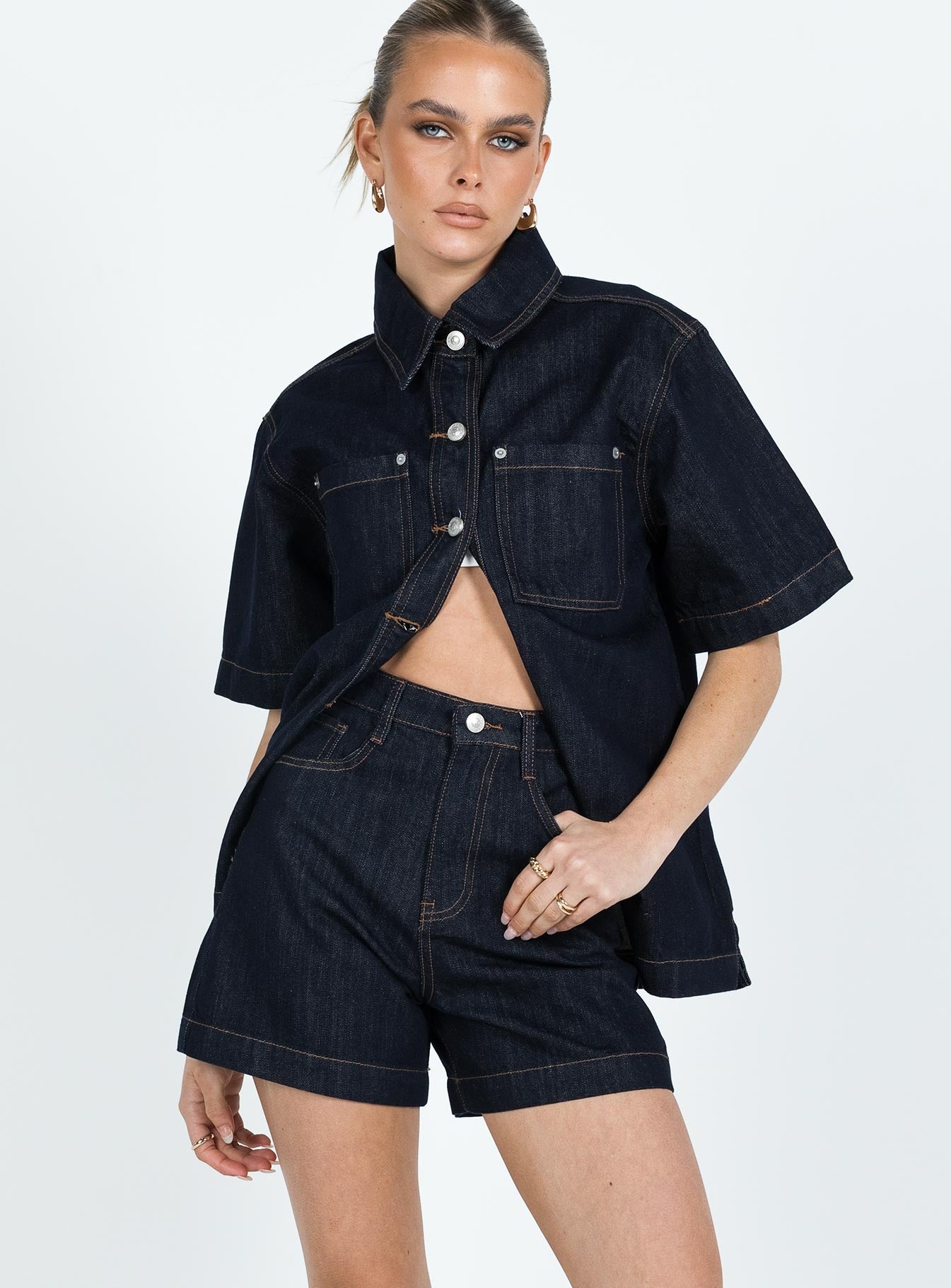 Alternative view of Whitaker Shorts Dark Denim