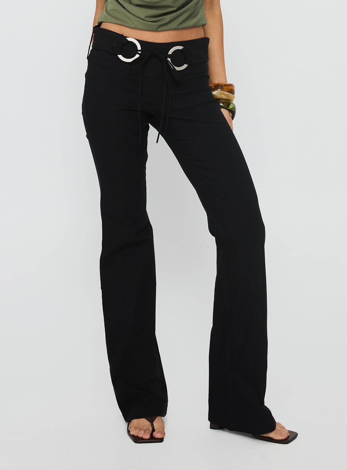 Alternative view of Twinflame Low Rise Hardware Pants Black