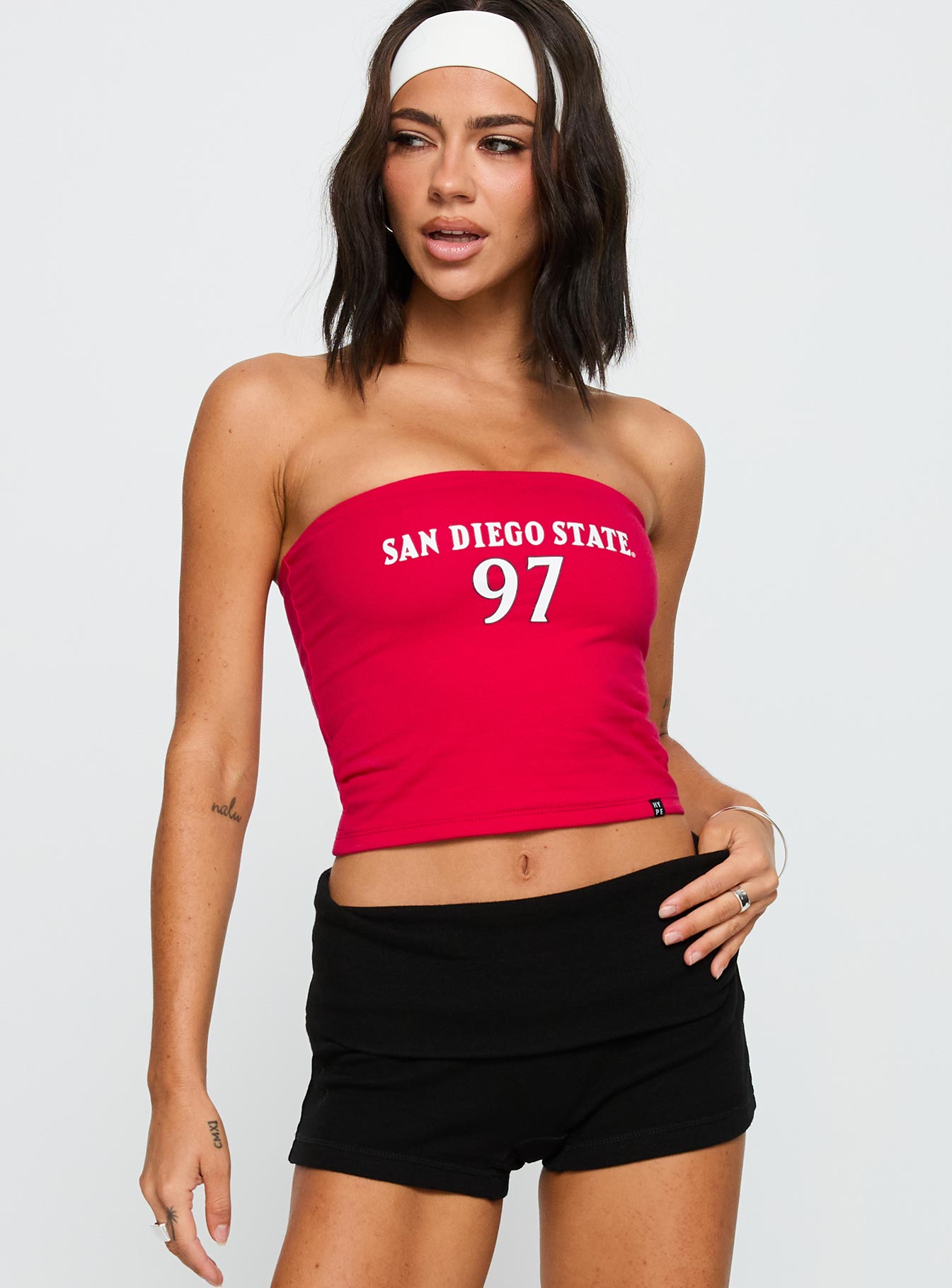 Alternative view of Sdsu Tube Top Red