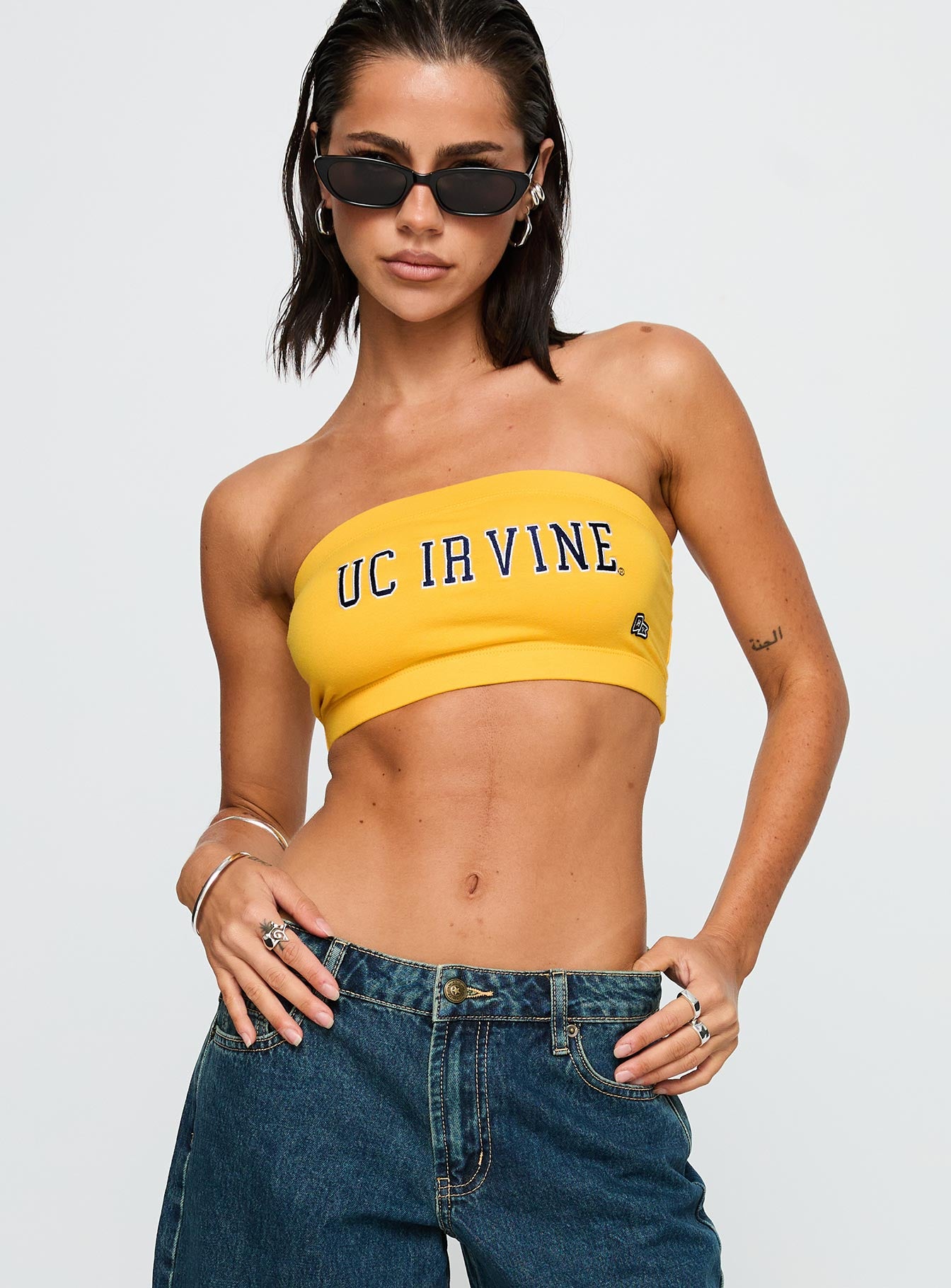 Alternative view of Uc Irvine Bandeau Top Gold