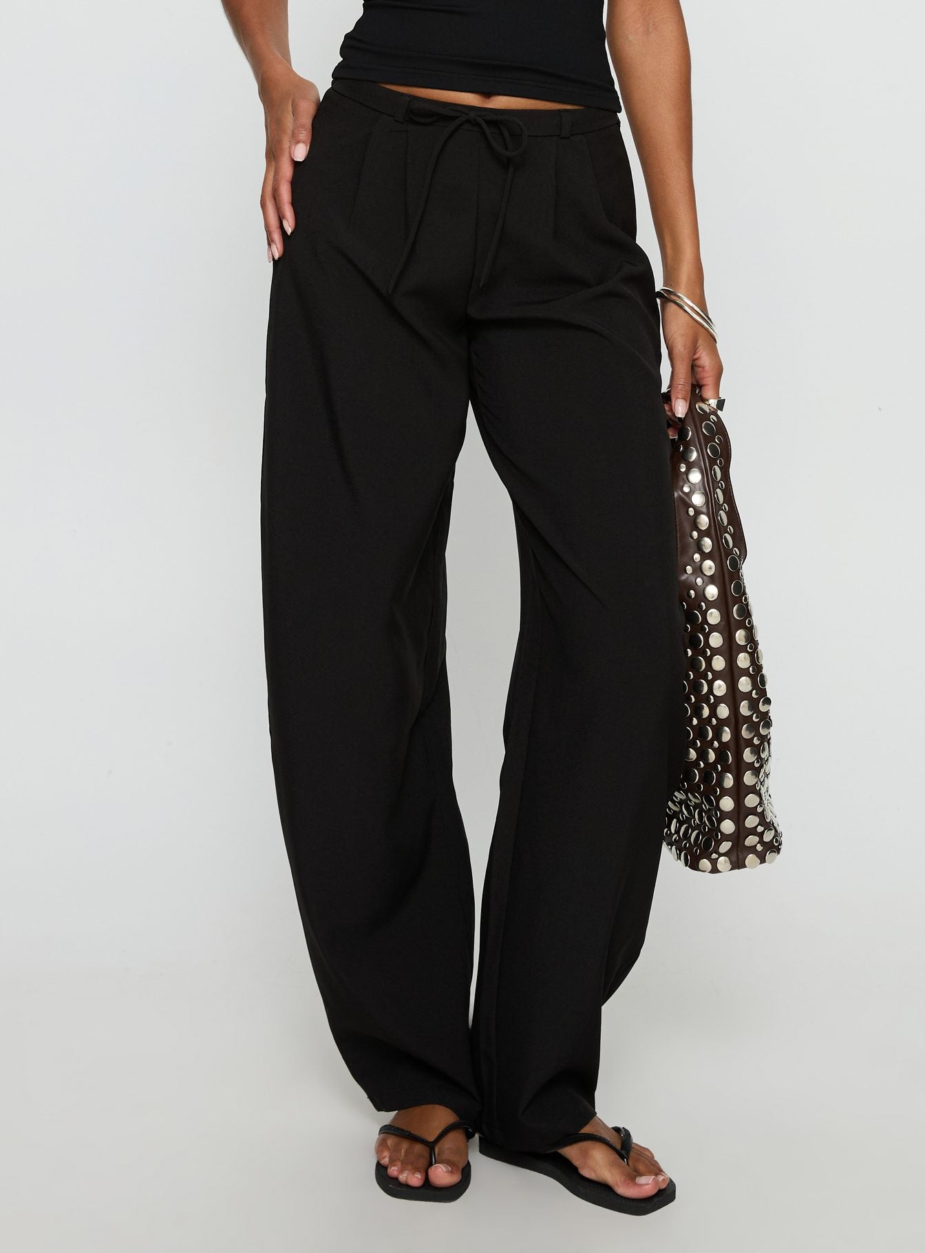 Alternative view of Triffid Barrel Leg Pants Black