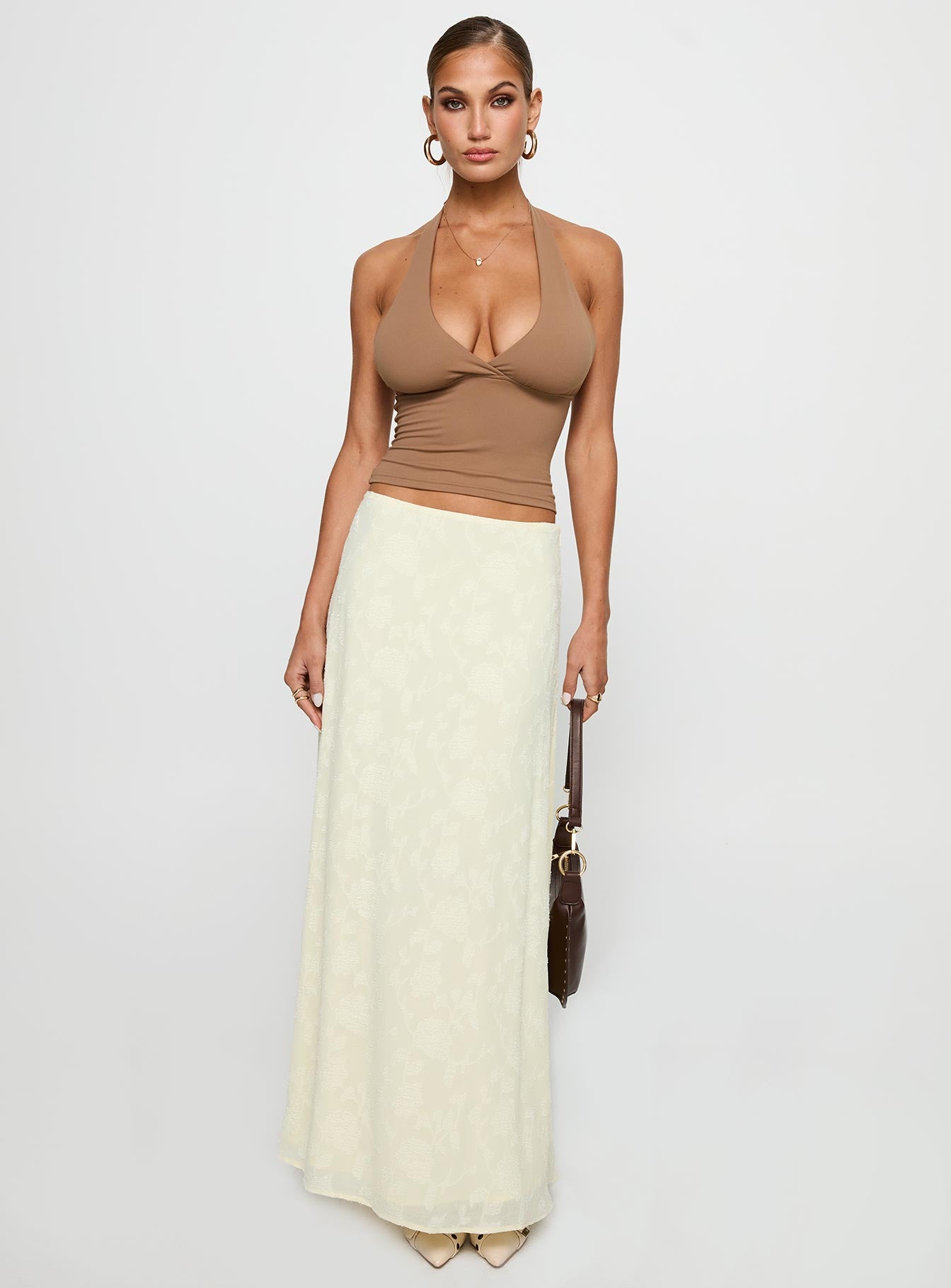 Alternative view of Su Casa Low Waist Maxi Skirt Yellow