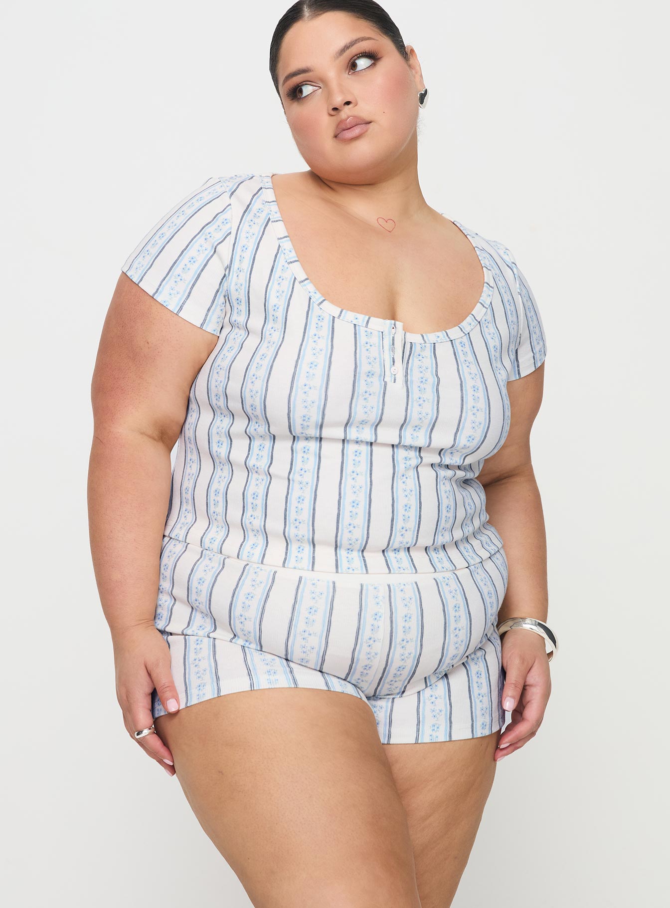 Alternative view of Yearning Rib Sleep Set Multi Curve