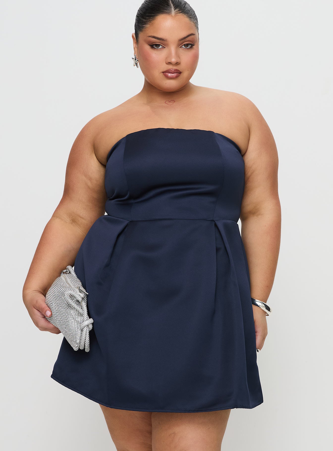 Alternative view of Spader Corset Mini Dress Navy Curve