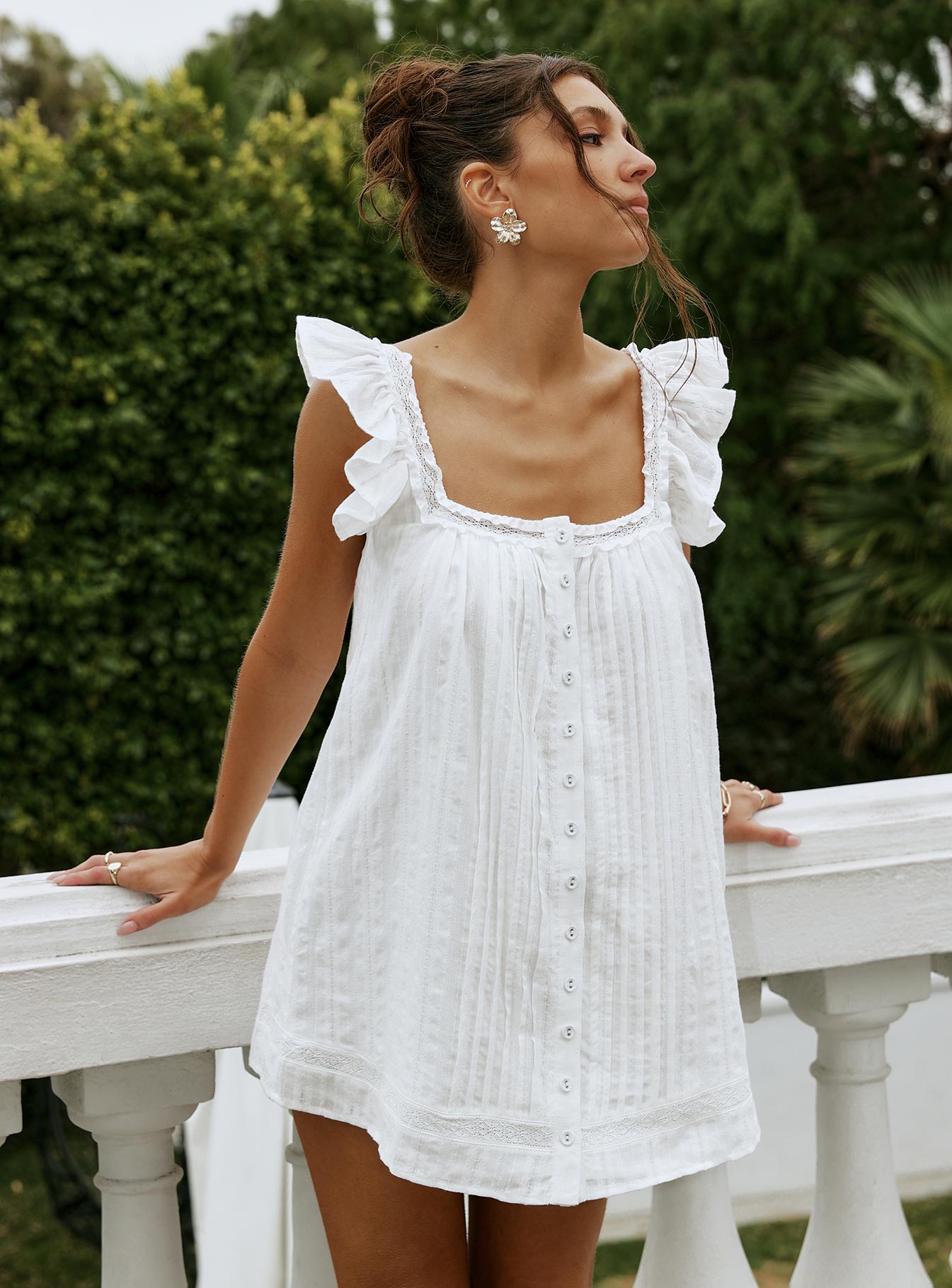 Alternative view of Summerland Broiderie Mini Dress White