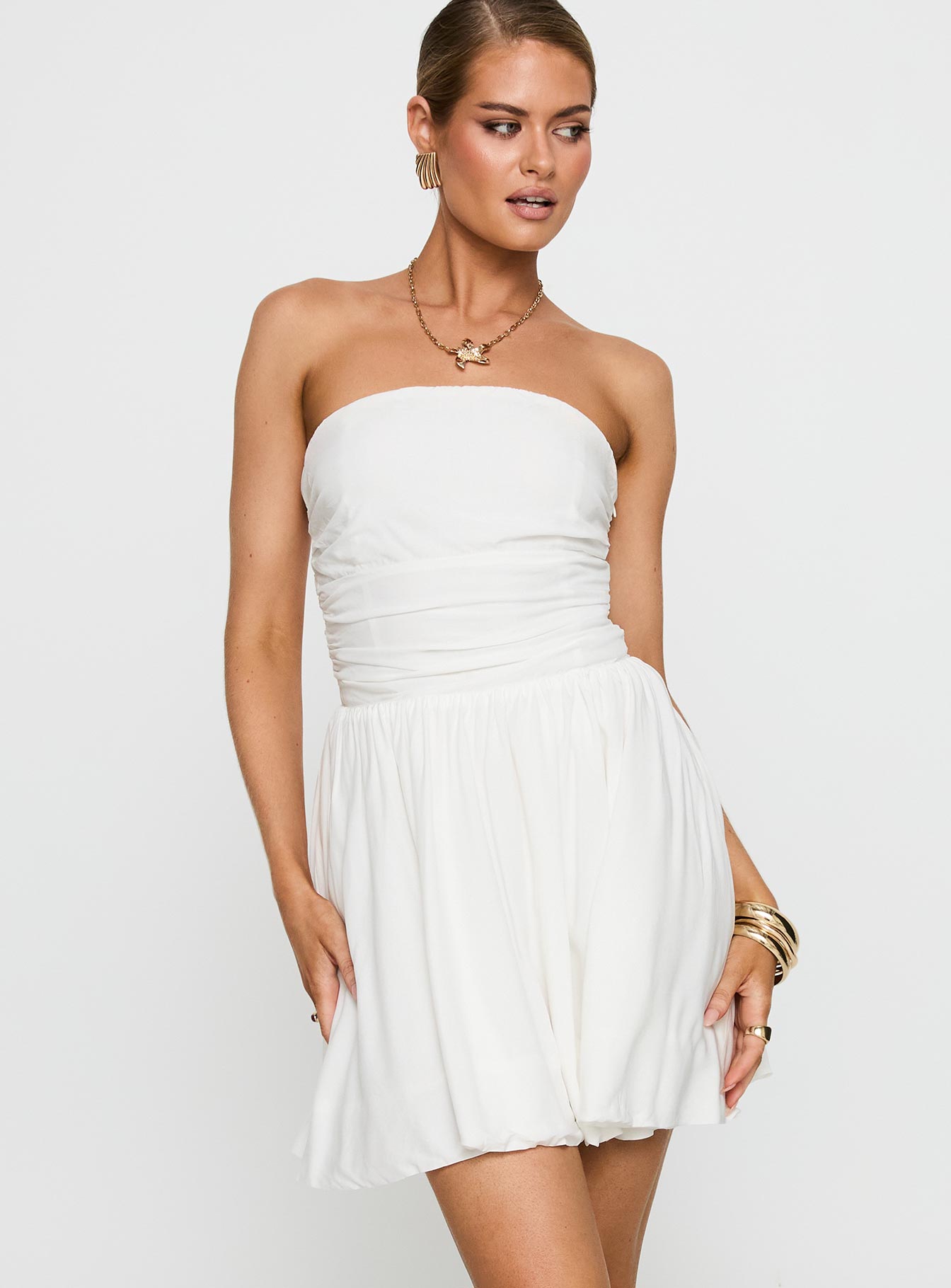 Alternative view of Rashida Strapless Mini Dress White