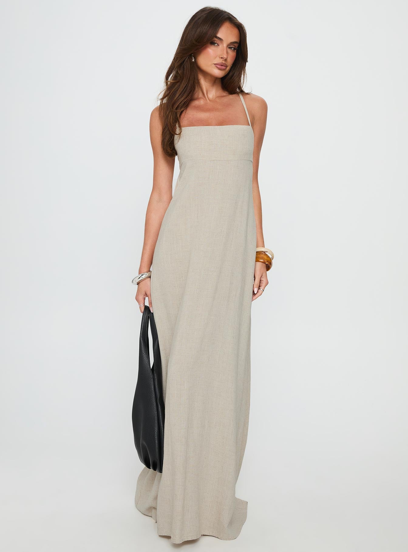 Alternative view of Solie Tie Back Maxi Dress Natural