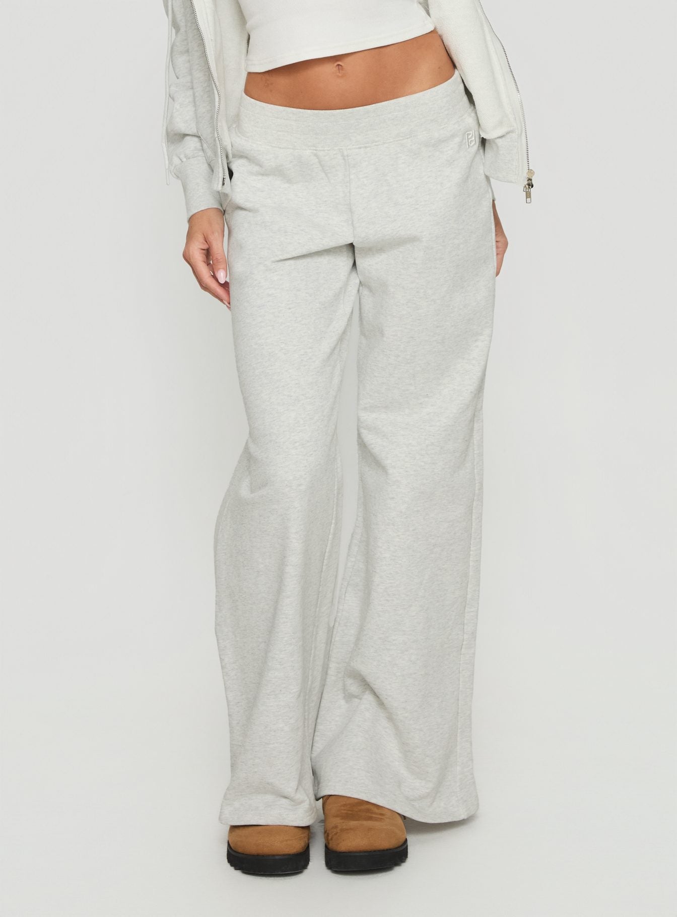 Alternative view of Summits Flared Track Pants Grey Marle