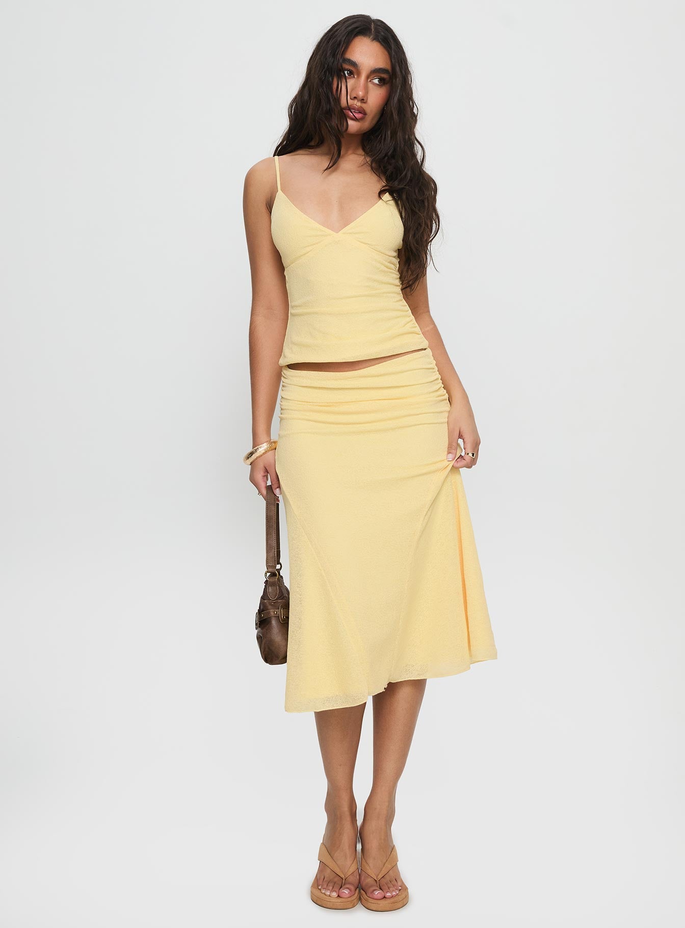 Alternative view of Zylen Cami Set Yellow